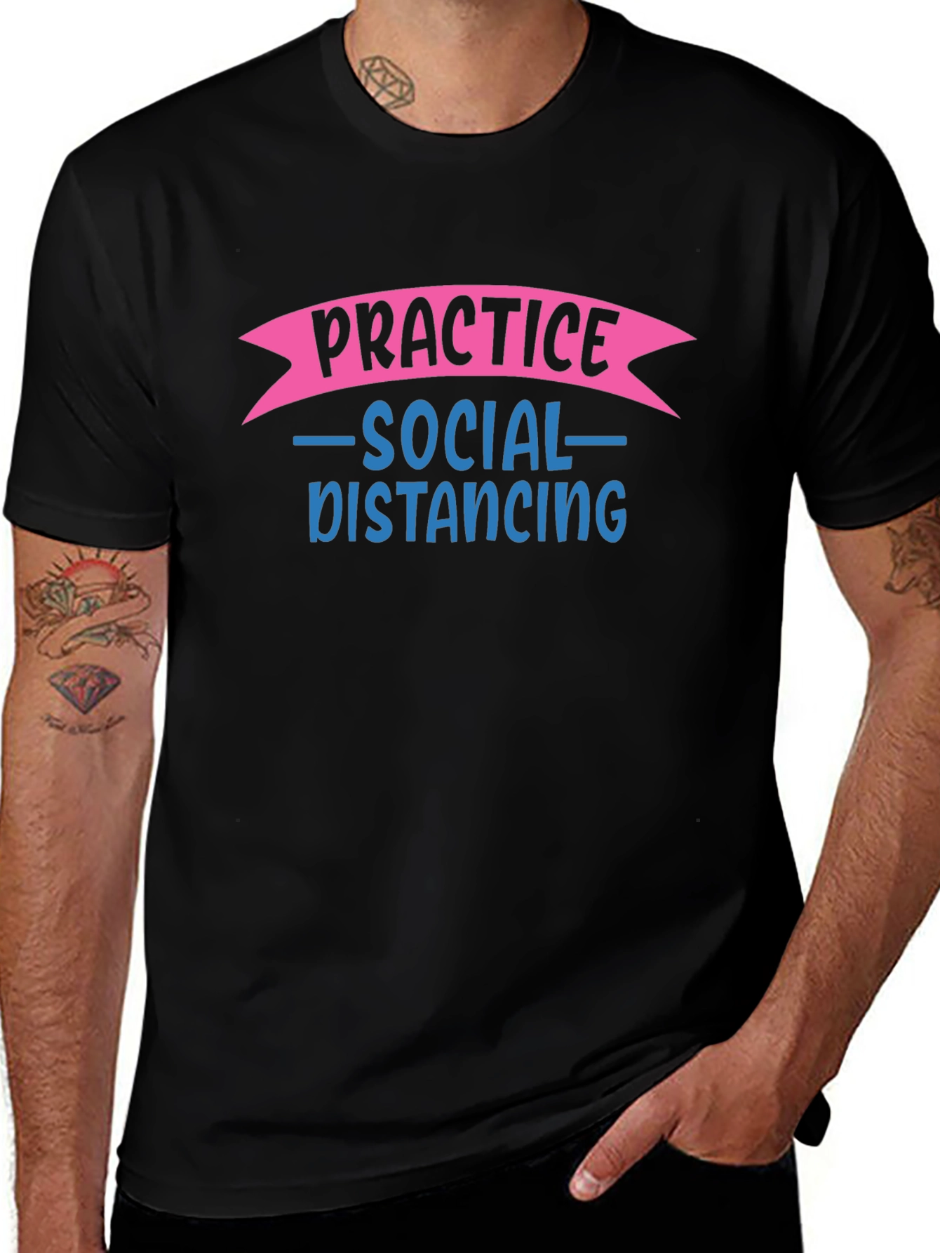 Variant 6 of Practice Social Distancing Graphic T-Shirt
