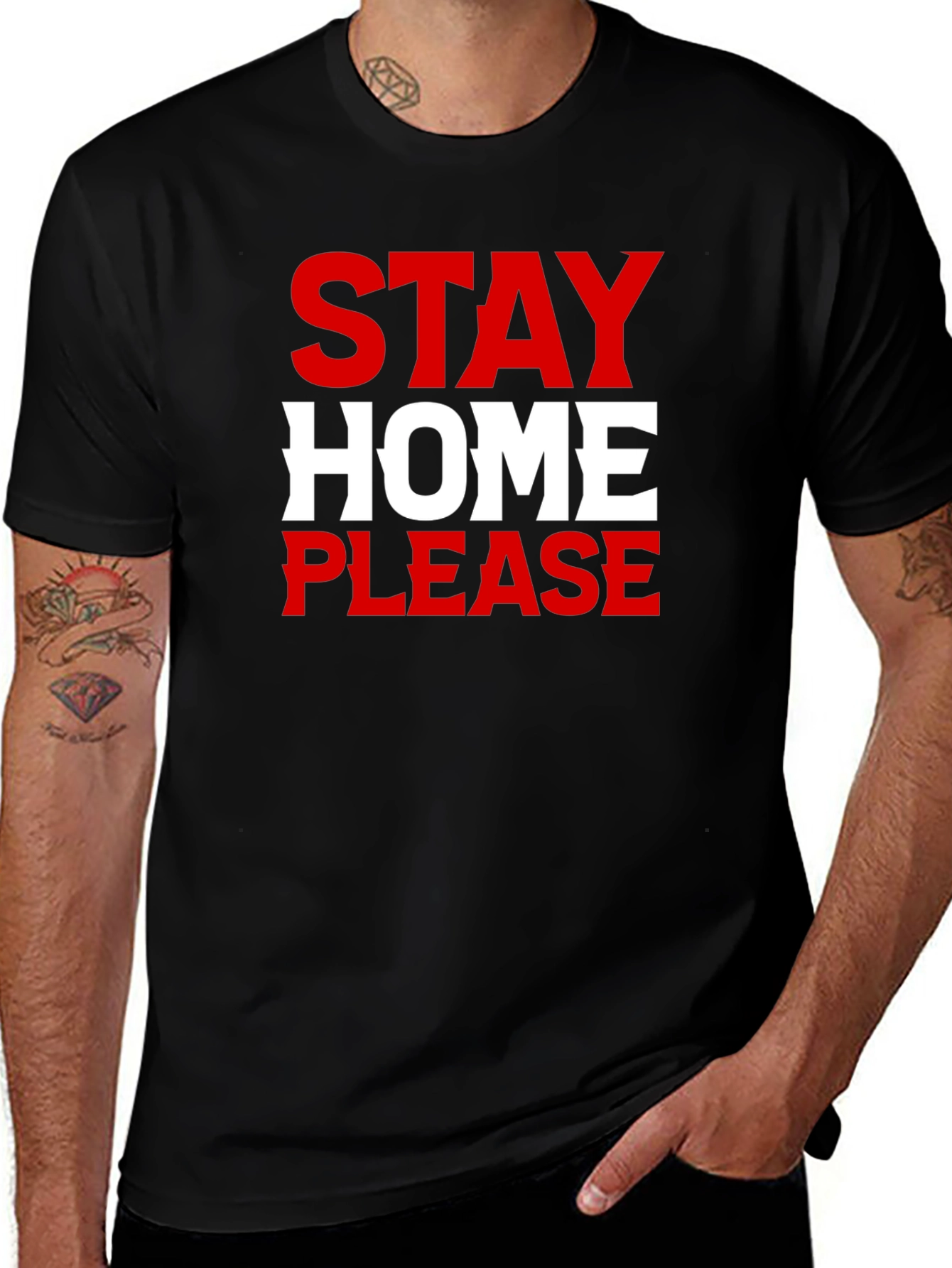 Variant 5 of Stay Home Please - Graphic Tee