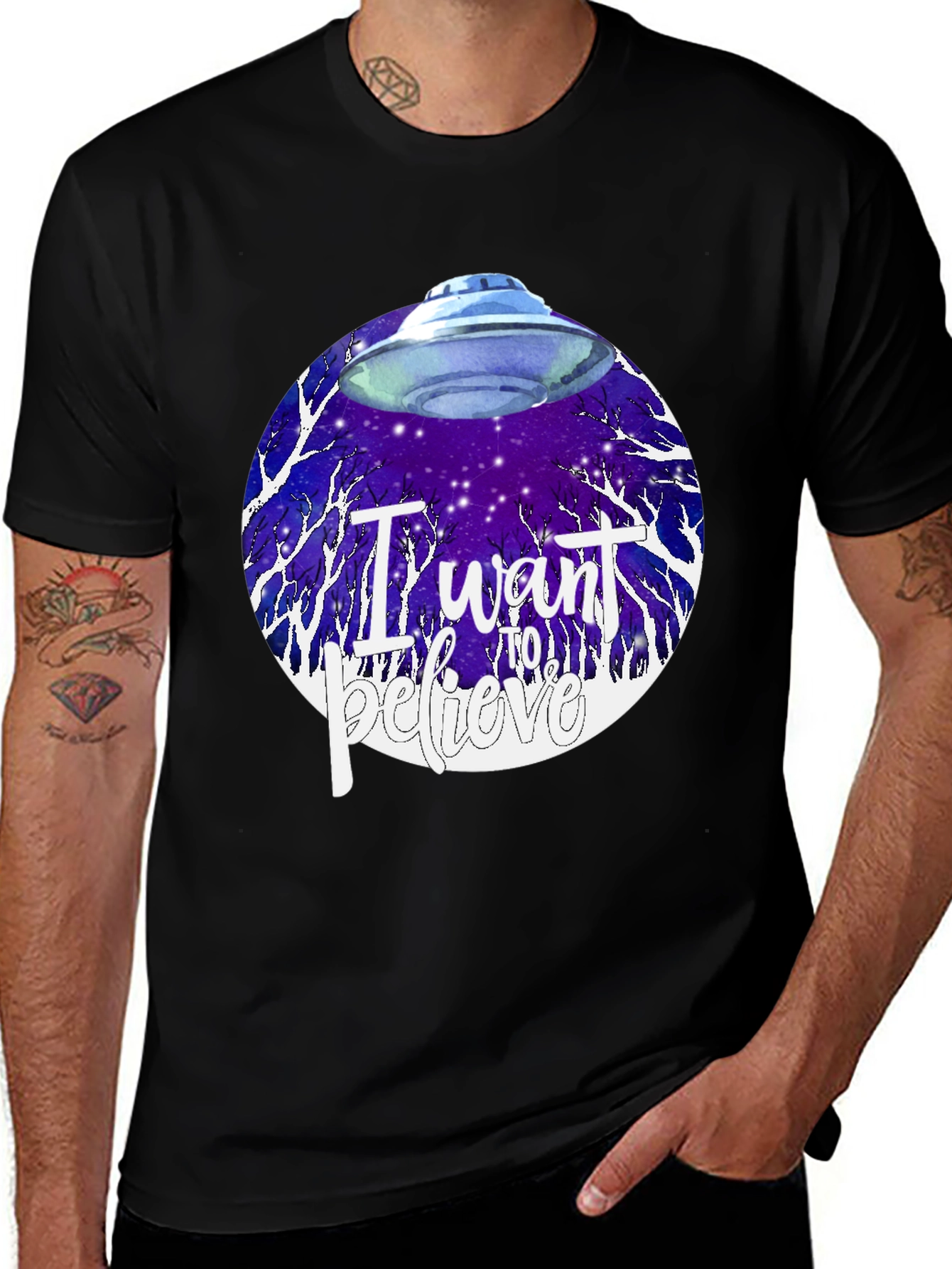 I Want to Believe UFO T-Shirt - Sci-Fi Graphic Tee