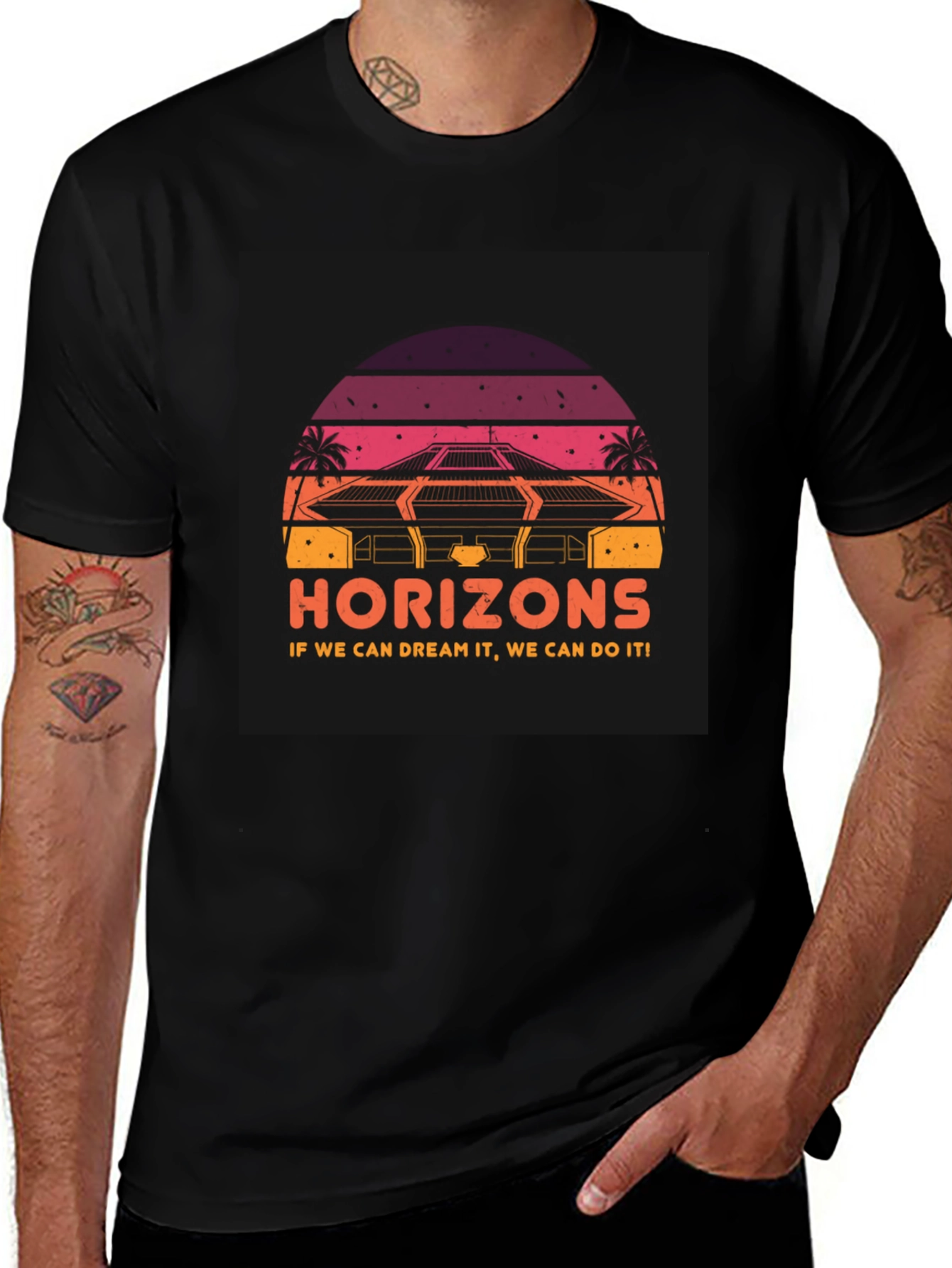 Horizons T-Shirt Retro Design