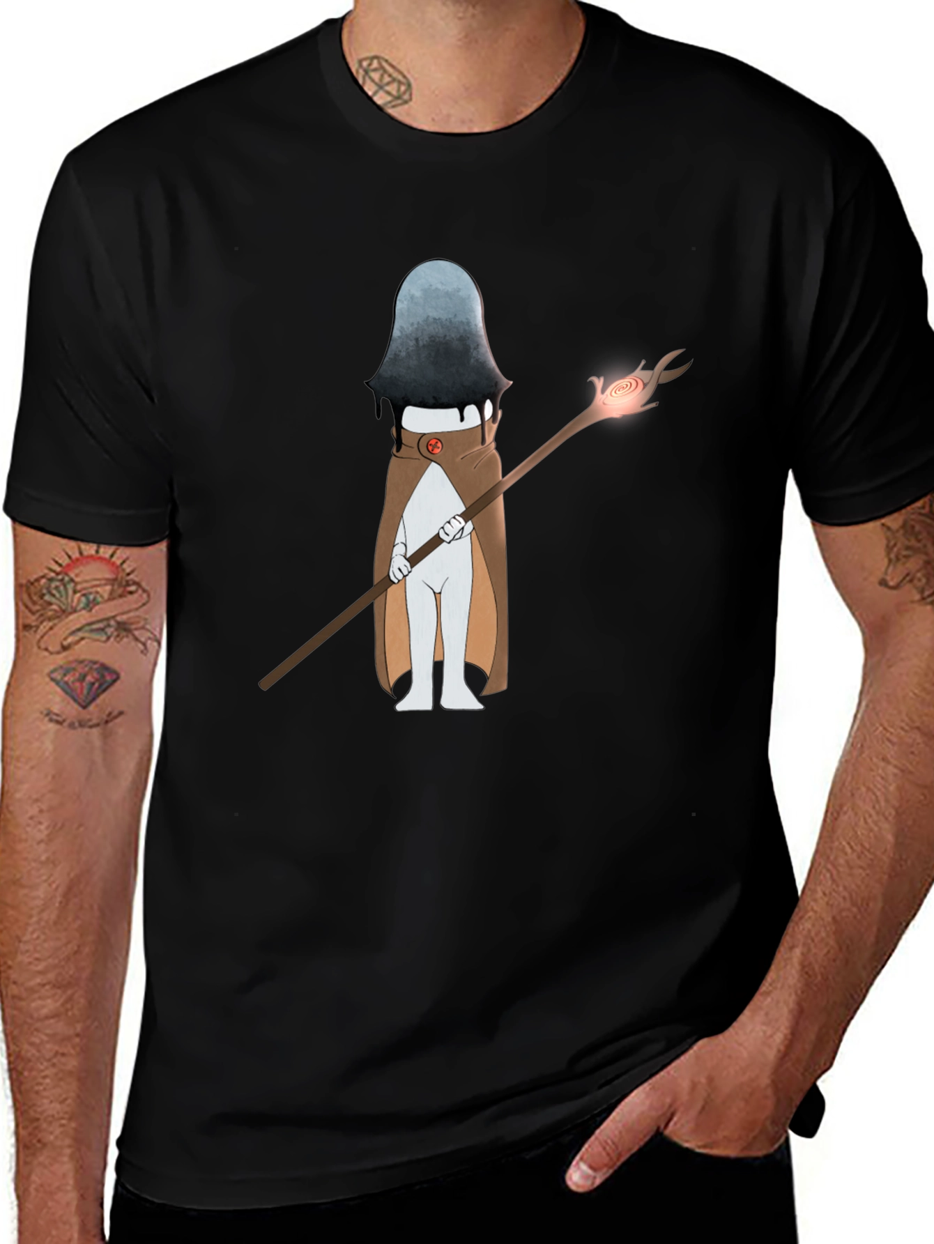 Variant 7 of Mage Graphic Print T-Shirt - Black