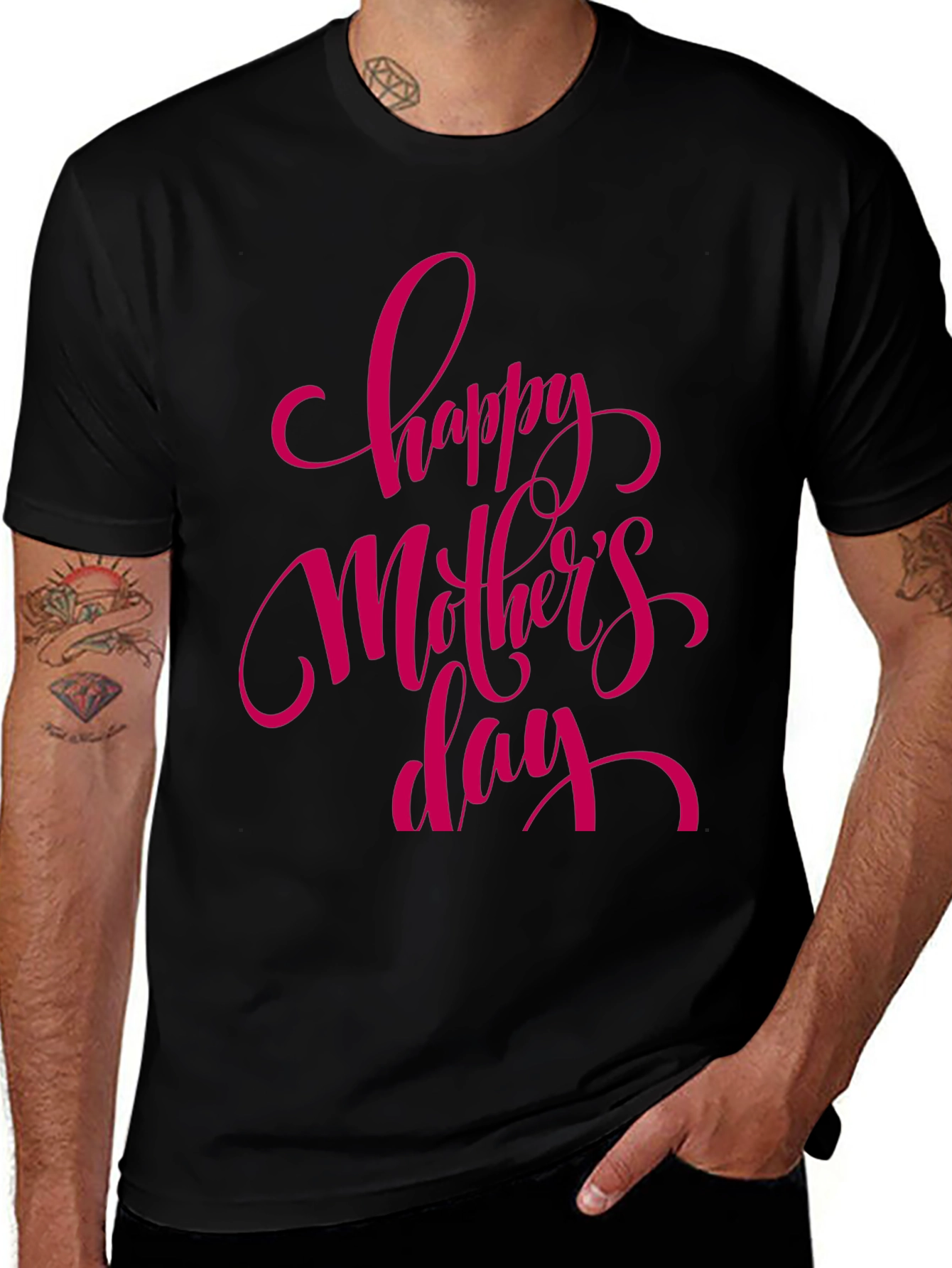 Happy Mother's Day Black T-Shirt
