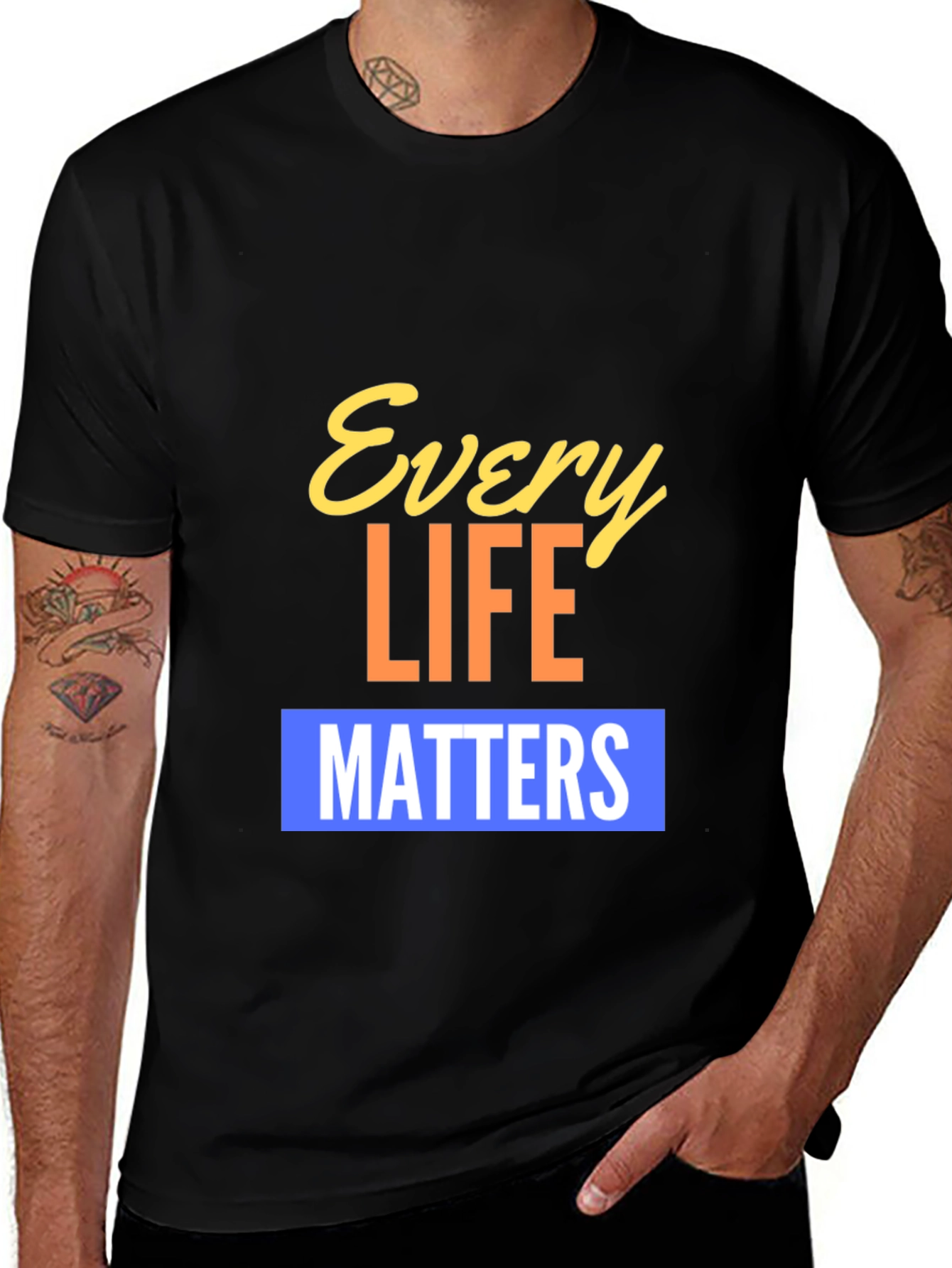 Every Life Matters Graphic Tee - Black