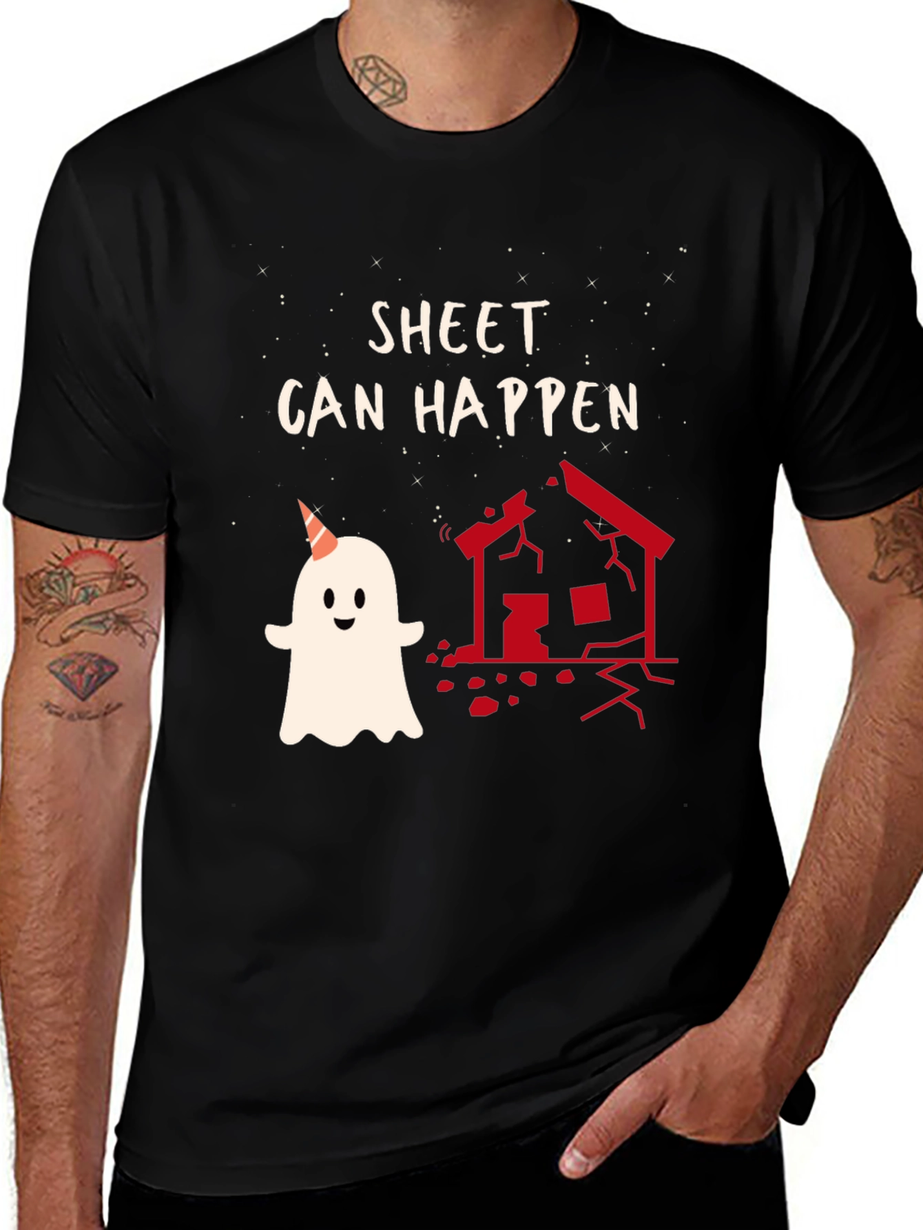 Variant 28 of Sheet Can Happen Funny Ghost T-Shirt