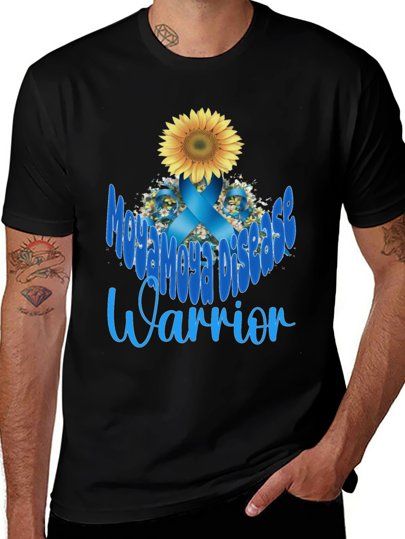 Moyamoya Disease Warrior Sunflower Awareness T-Shirt