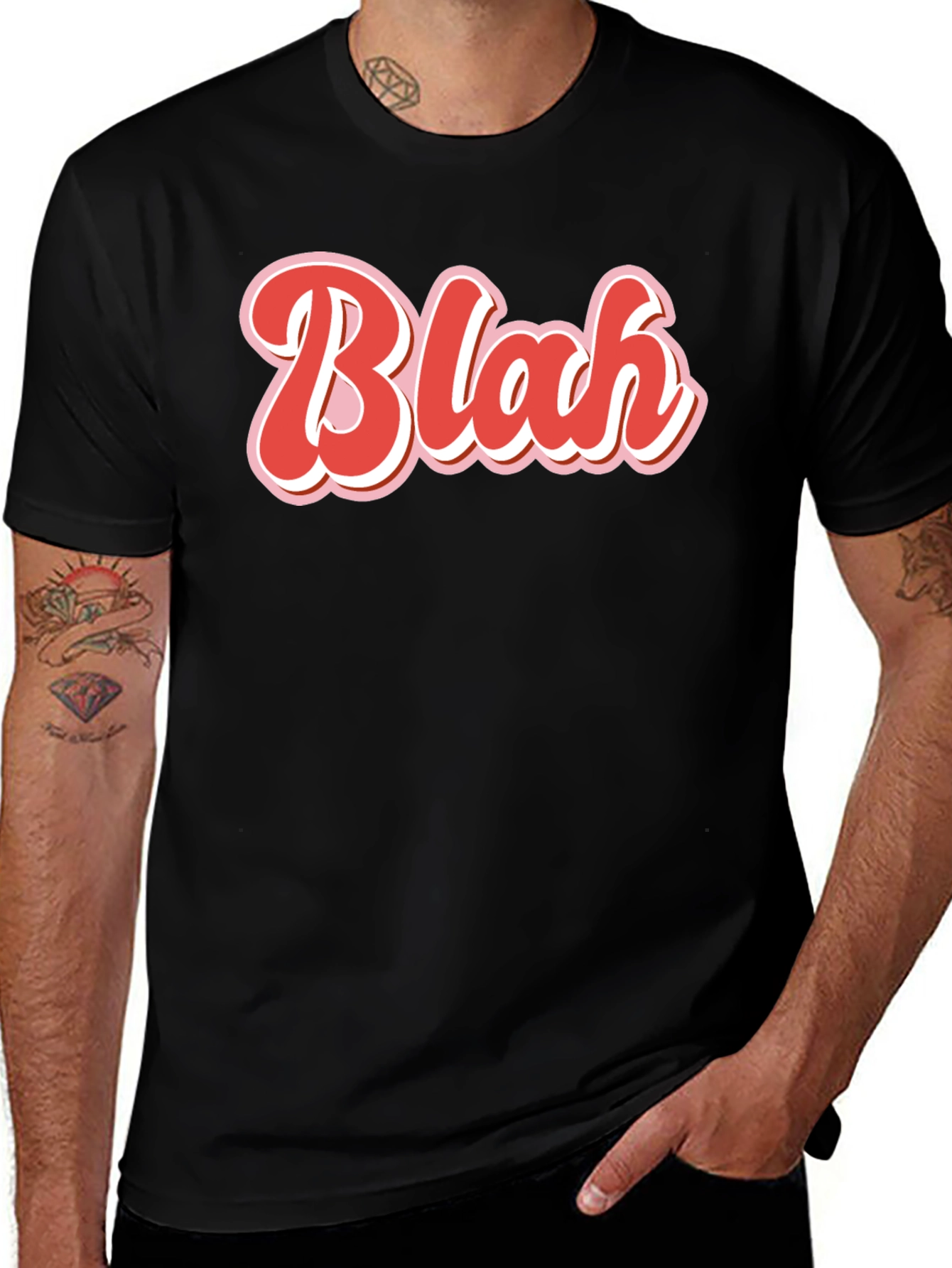 Variant 23 of Retro Blah Graphic Tee - Unisex