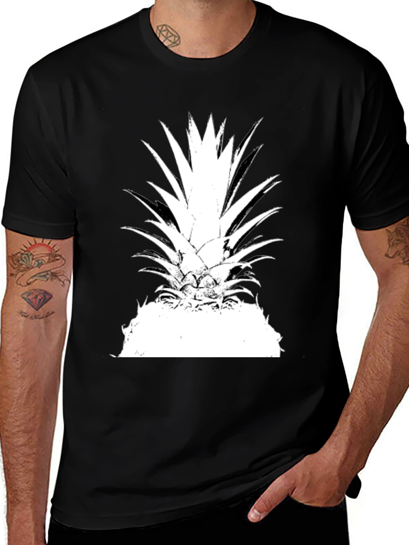 Pineapple Graphic Tee - Black