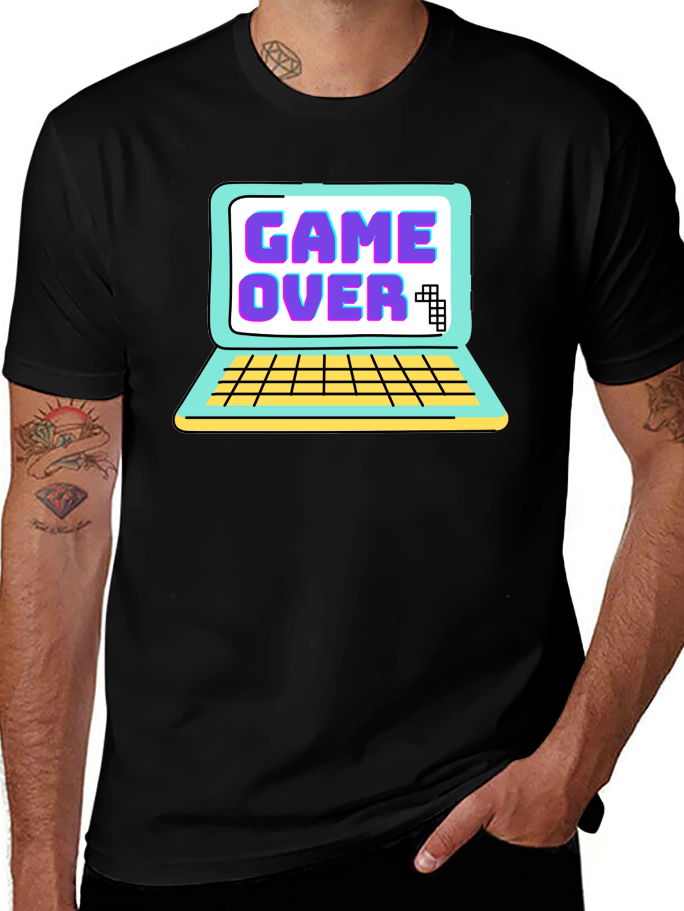 Variant 26 of Retro Game Over Laptop Graphic T-Shirt
