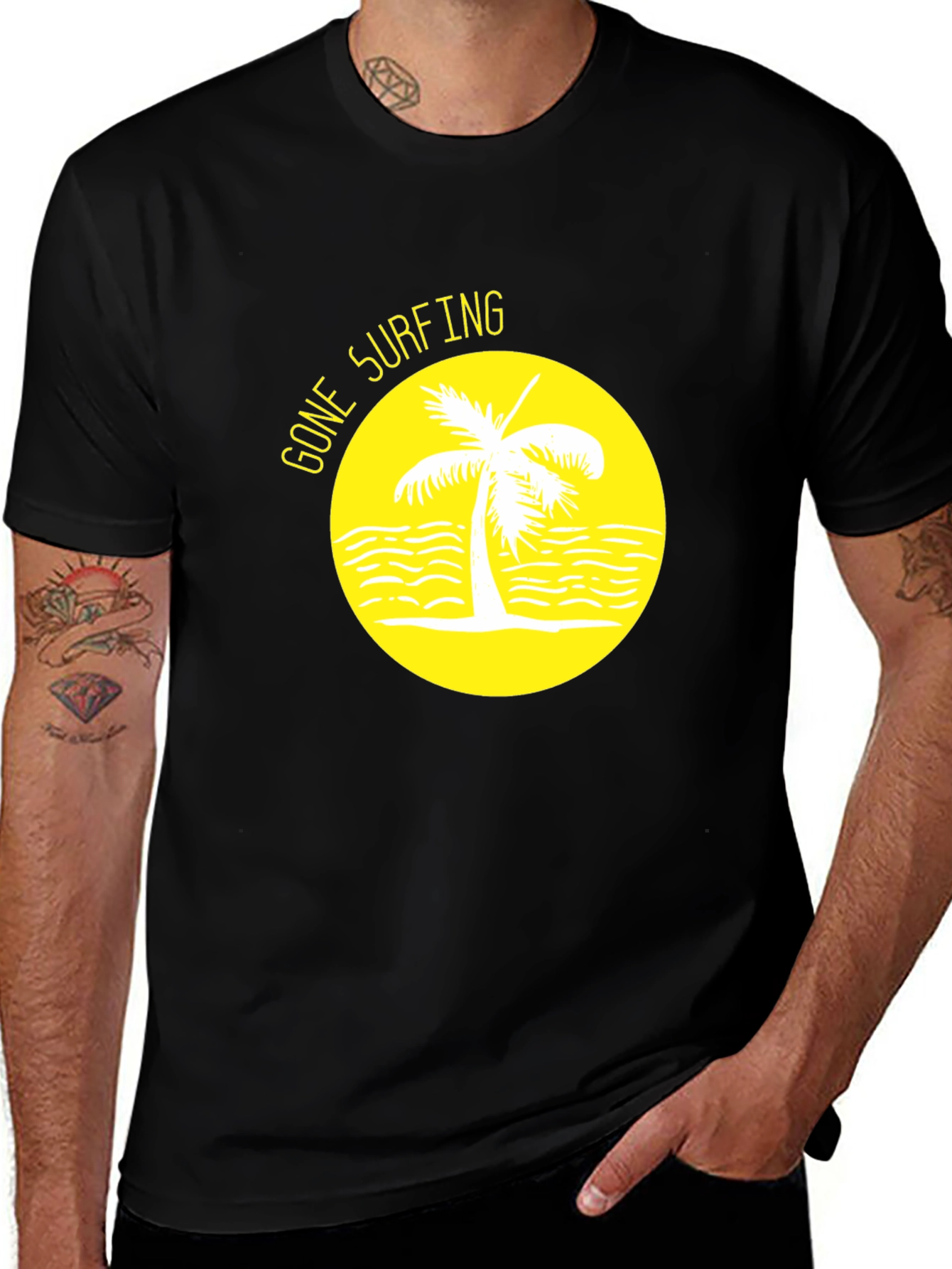 Variant 26 of Gone Surfing Graphic Tee - Black