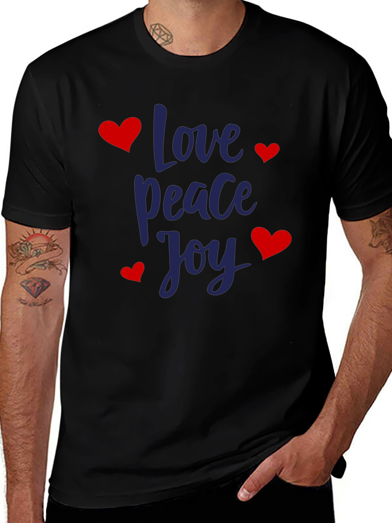 Variant 7 of Love Peace Joy Graphic T-Shirt