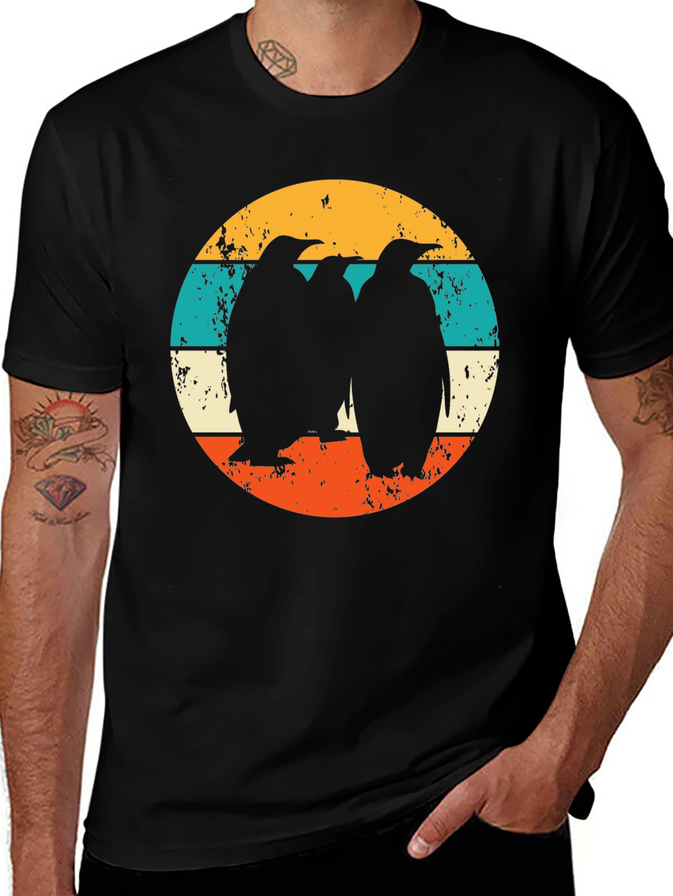 Variant 29 of Retro Penguin T-Shirt - Cool Graphic Tee