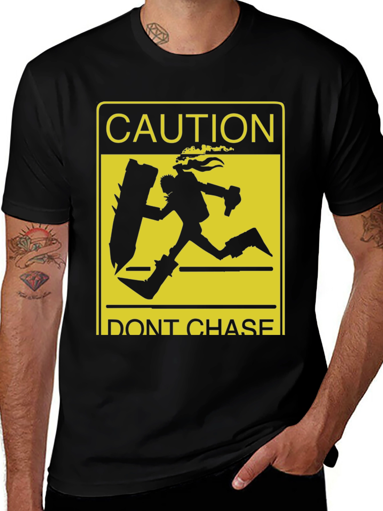 Variant 15 of Caution Dont Chase Graphic T-Shirt