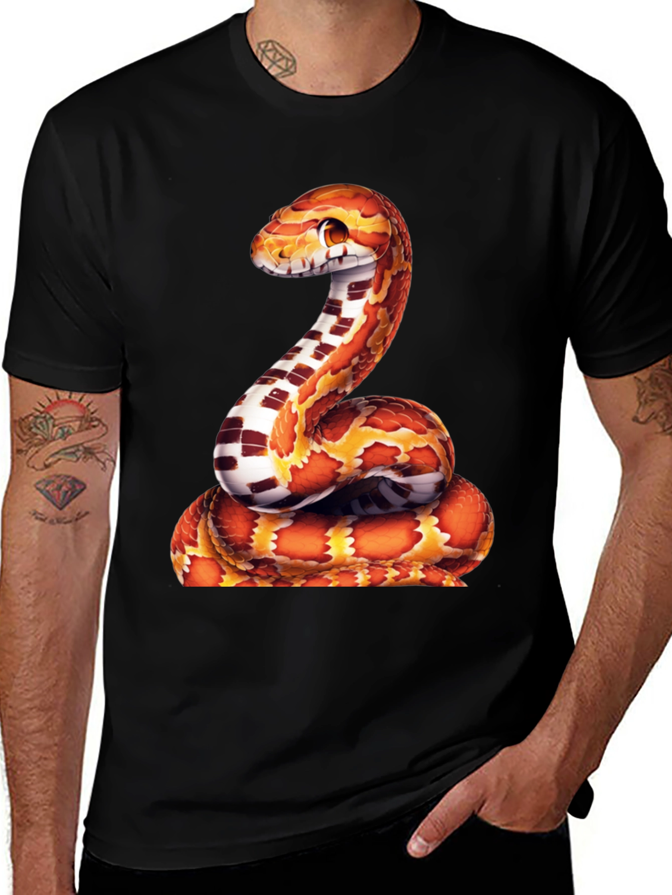 Corn Snake Graphic Tee - Cool Reptile Shirt