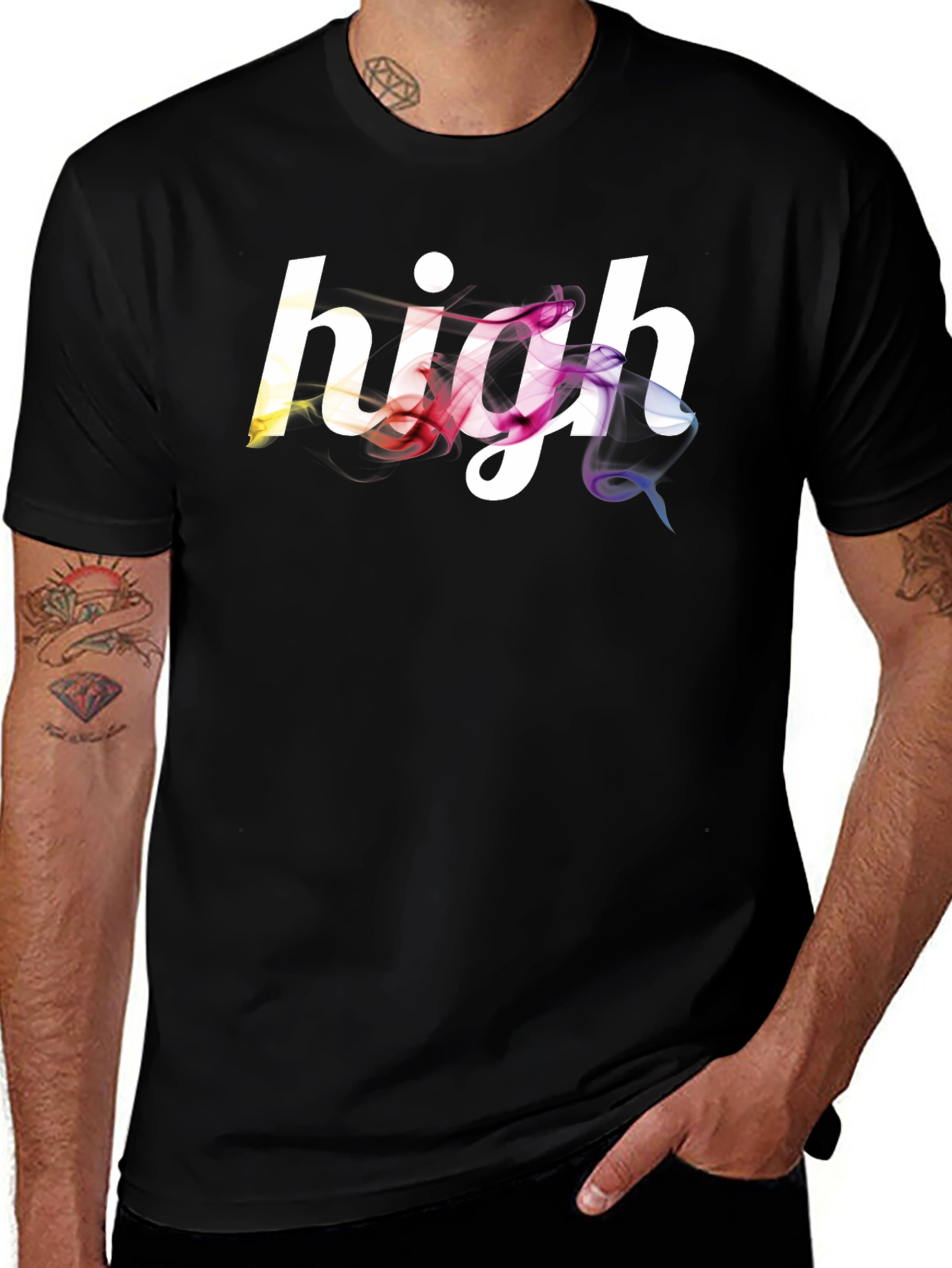 Variant 5 of High Graphic T-Shirt - Men's Black Tee
