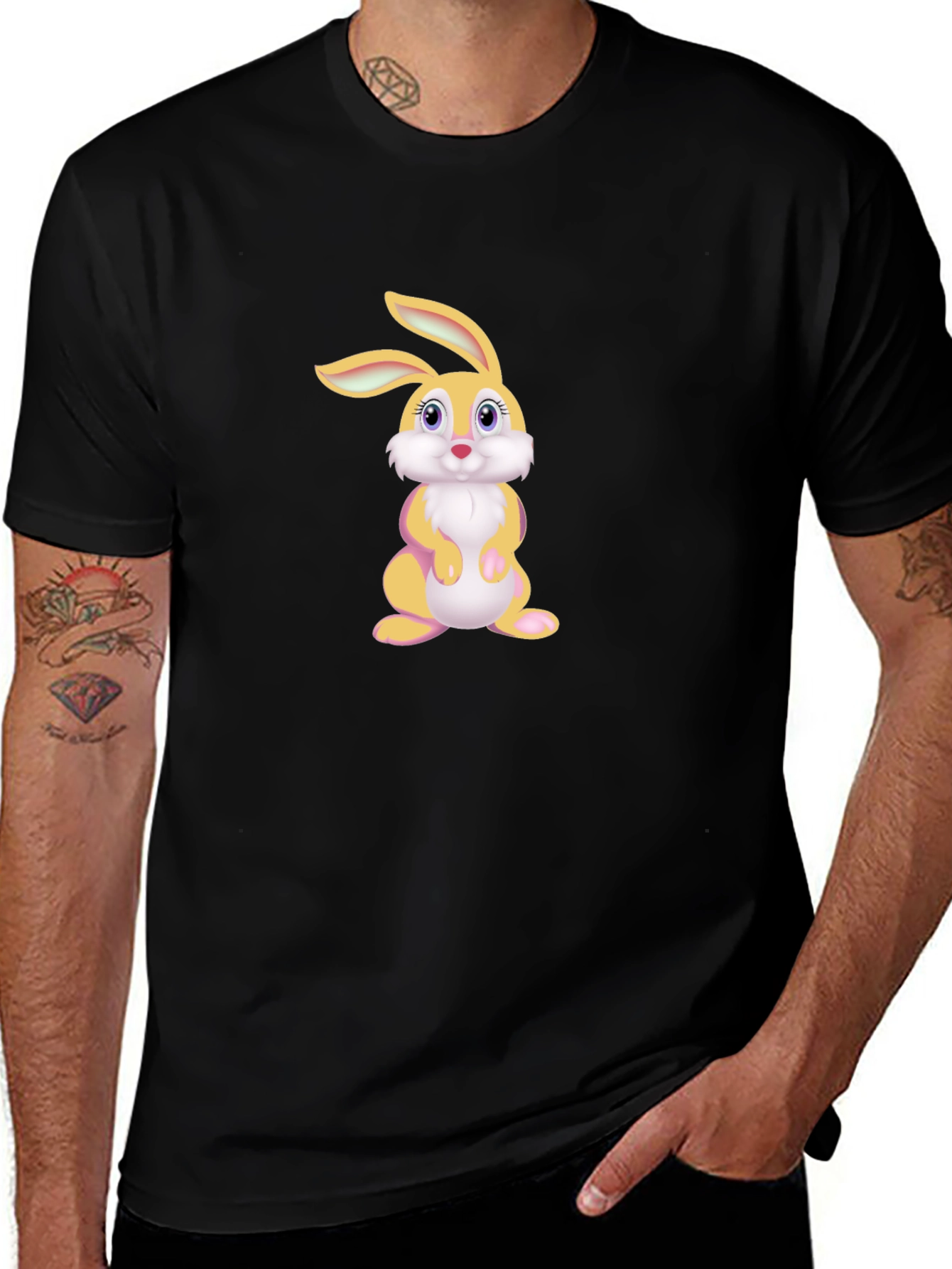 Variant 14 of Cute Cartoon Bunny Graphic T-Shirt