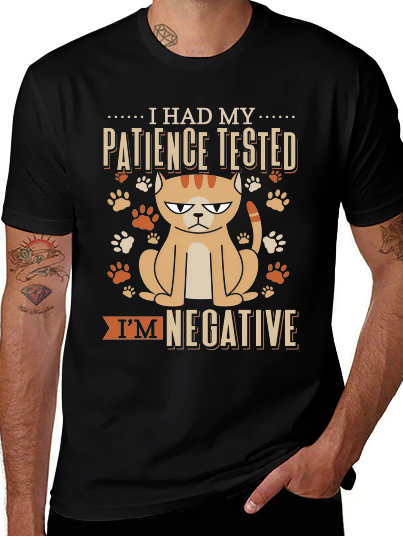 Variant 24 of Patience Tested Cat Graphic Tee