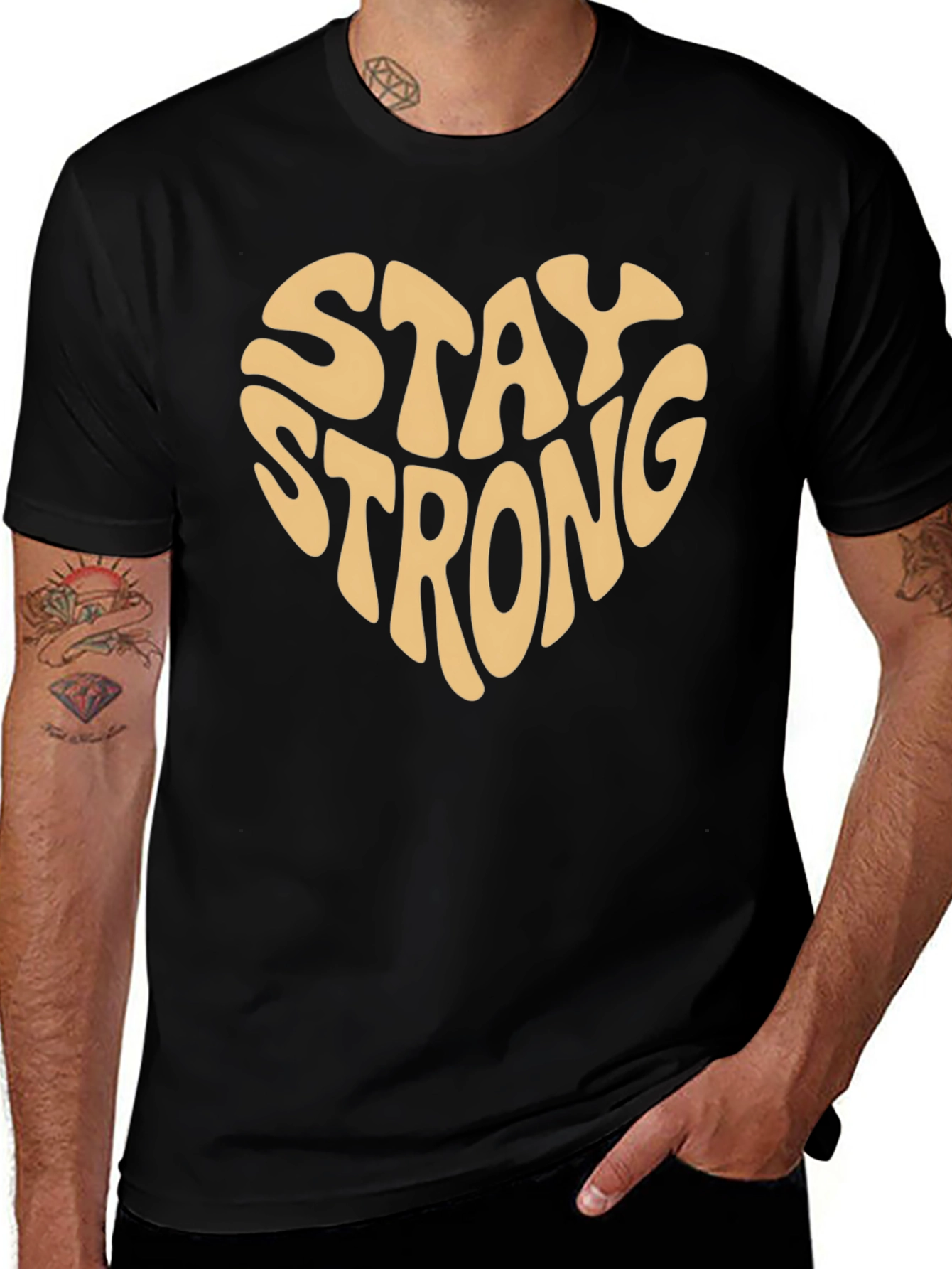 Variant 22 of Stay Strong Heart Graphic Tee