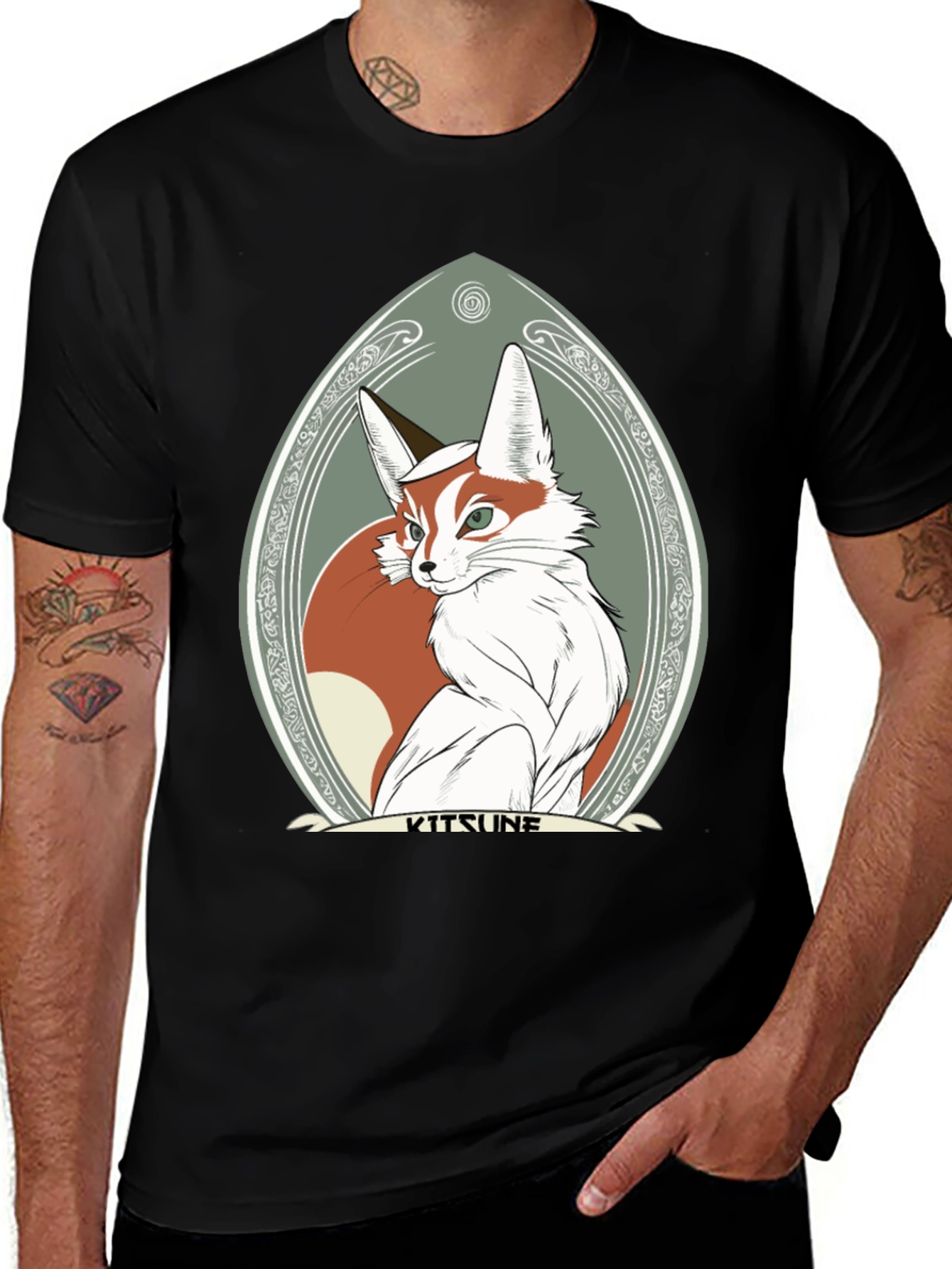 Kitsune Fox Graphic Tee - Stylish & Unique Design