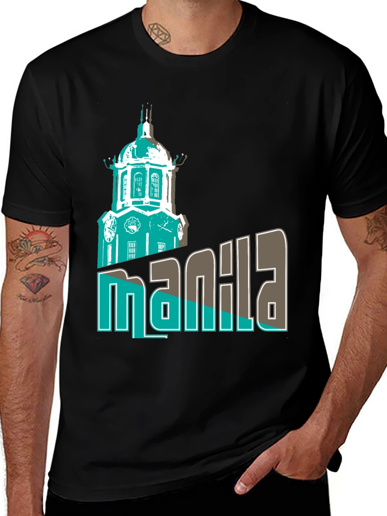 Manila T-Shirt - Black Graphic Tee