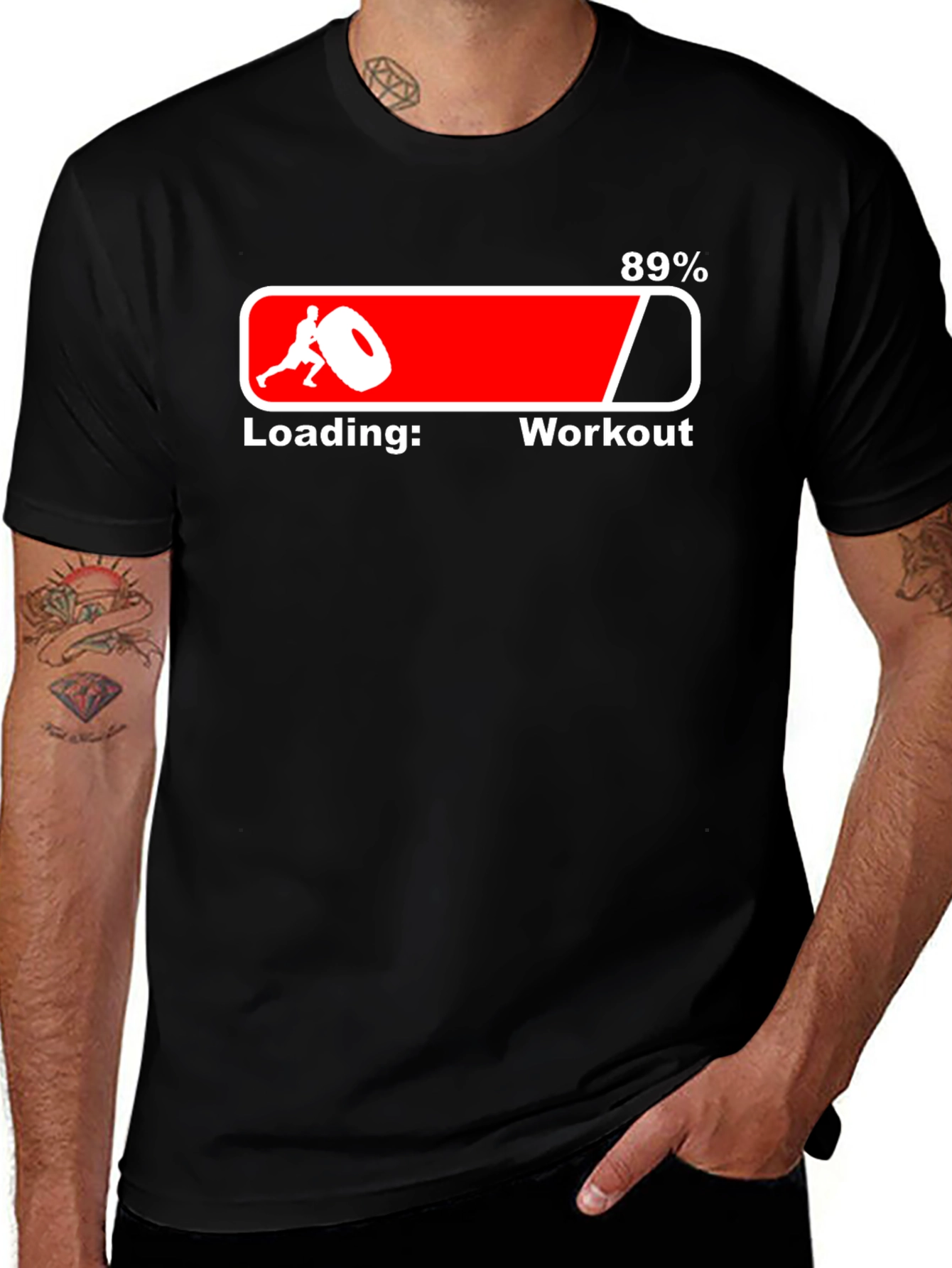 Variant 30 of Workout Loading Men's Graphic T-Shirt