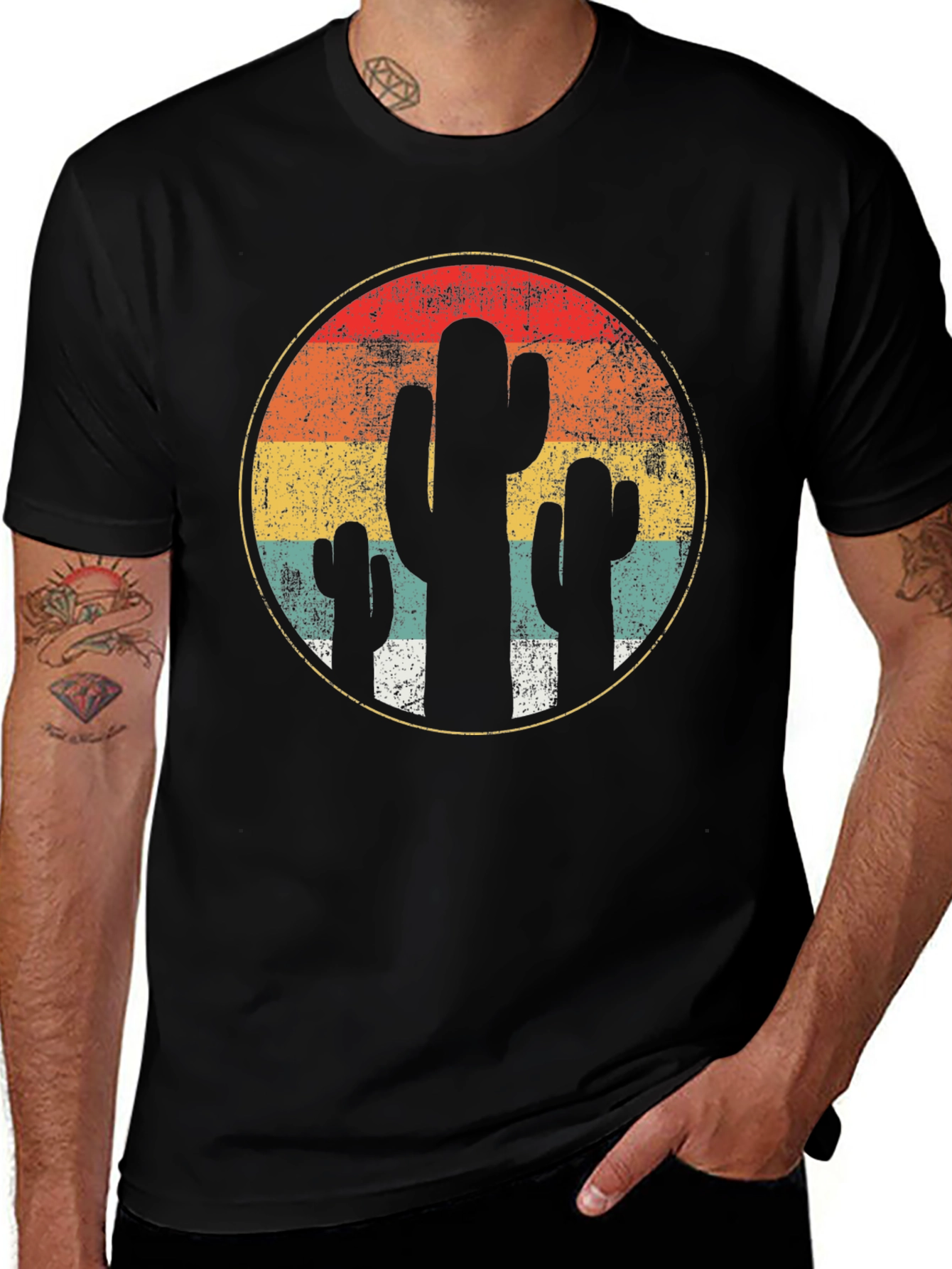 Variant 5 of Retro Cactus Graphic Tee - Desert Vibes