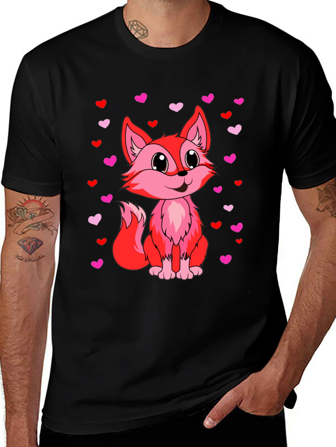 Variant 7 of Valentine Fox T-Shirt - Cute Love Design