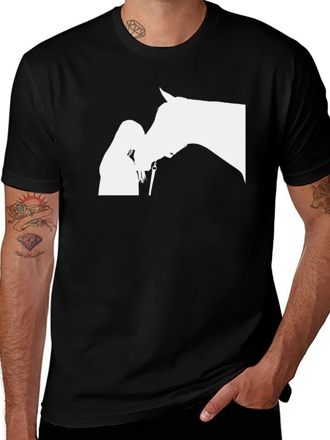 Variant 25 of Horse and Rider Black Tee