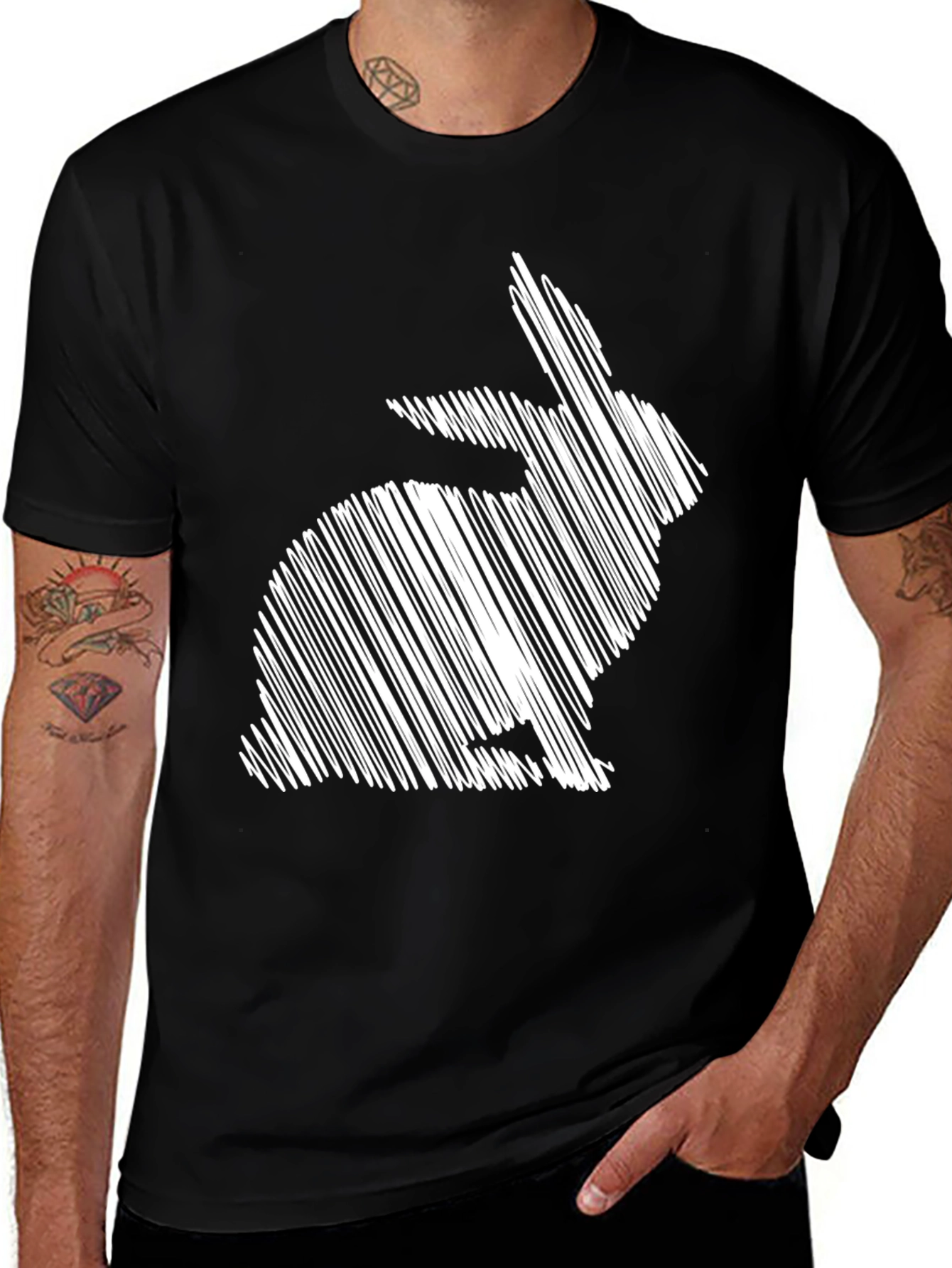 Variant 18 of Rabbit Sketch Graphic Tee