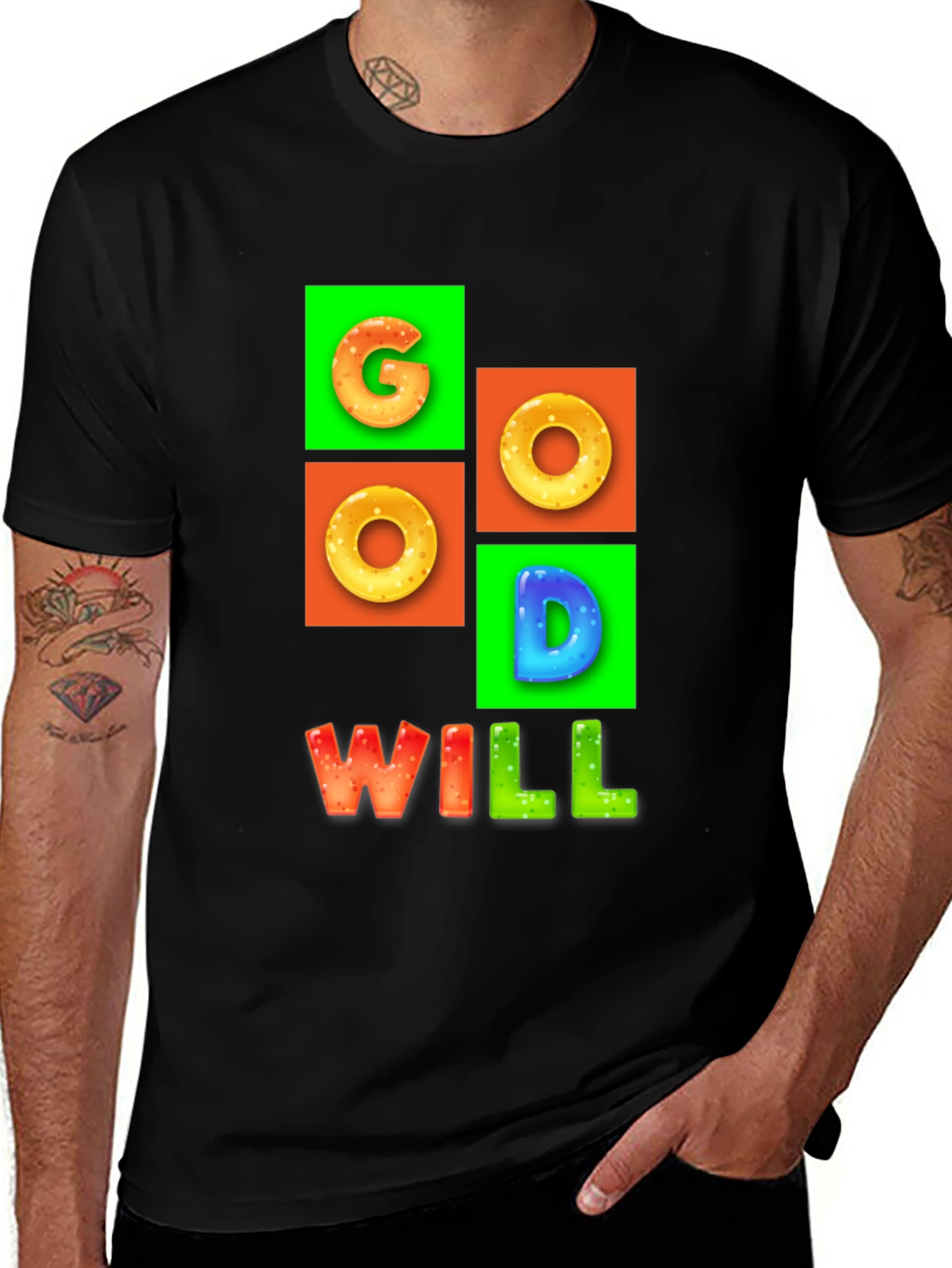Variant 9 of Good Will Graphic T-Shirt - Colorful Design