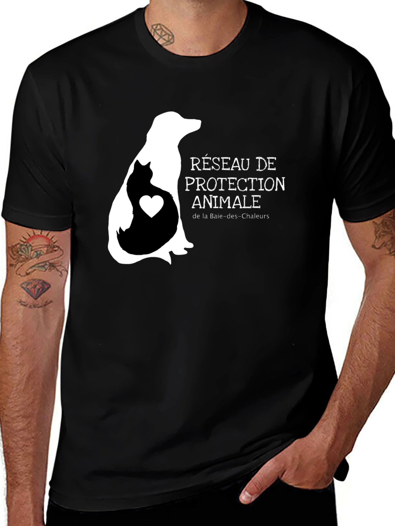 Variant 9 of Animal Rescue T-Shirt - Dog & Cat Design