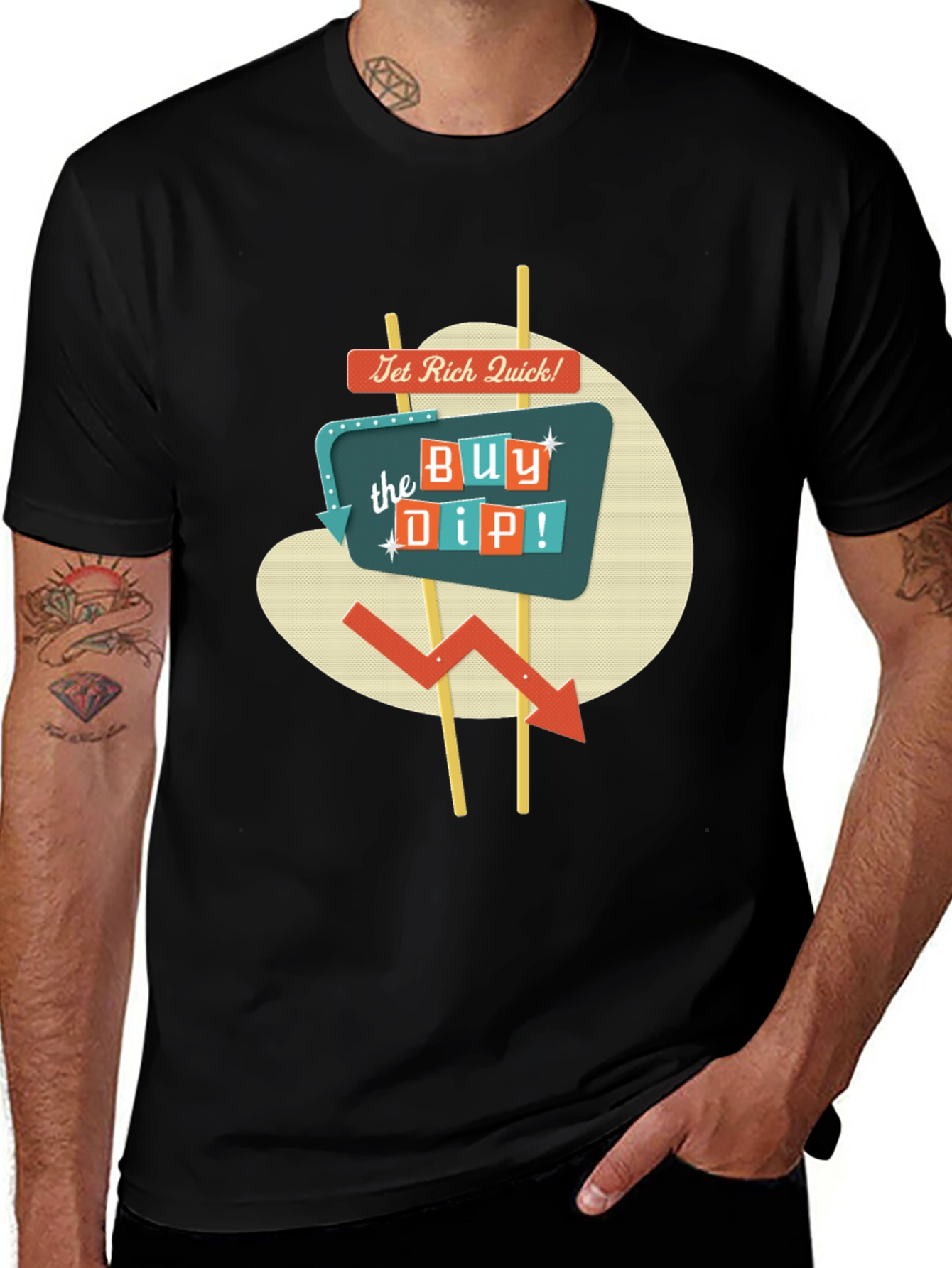 Variant 28 of Retro Buy the Dip Graphic T-Shirt