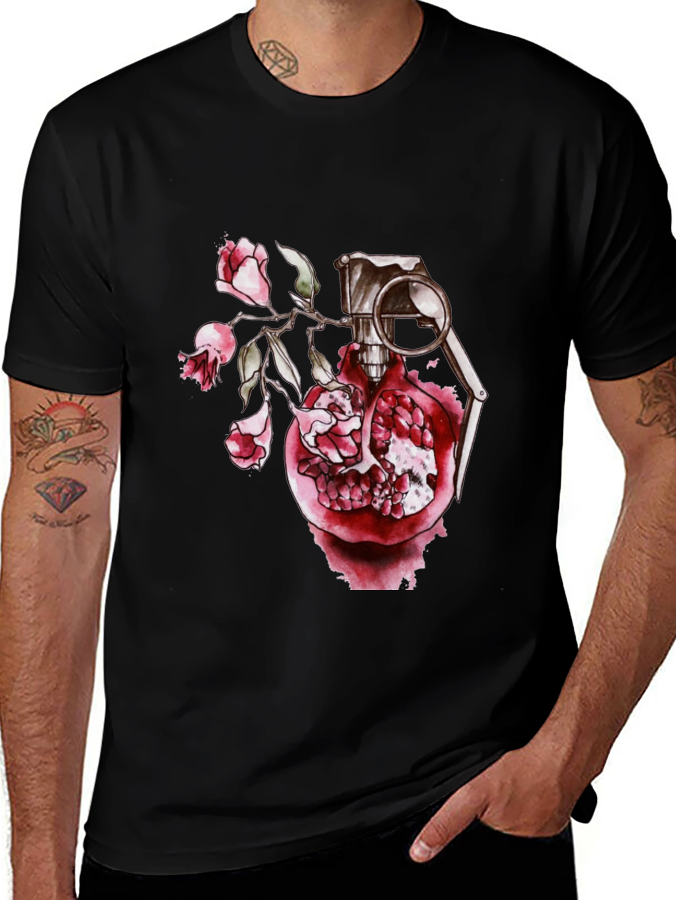 Variant 30 of Floral Grenade Graphic T-Shirt