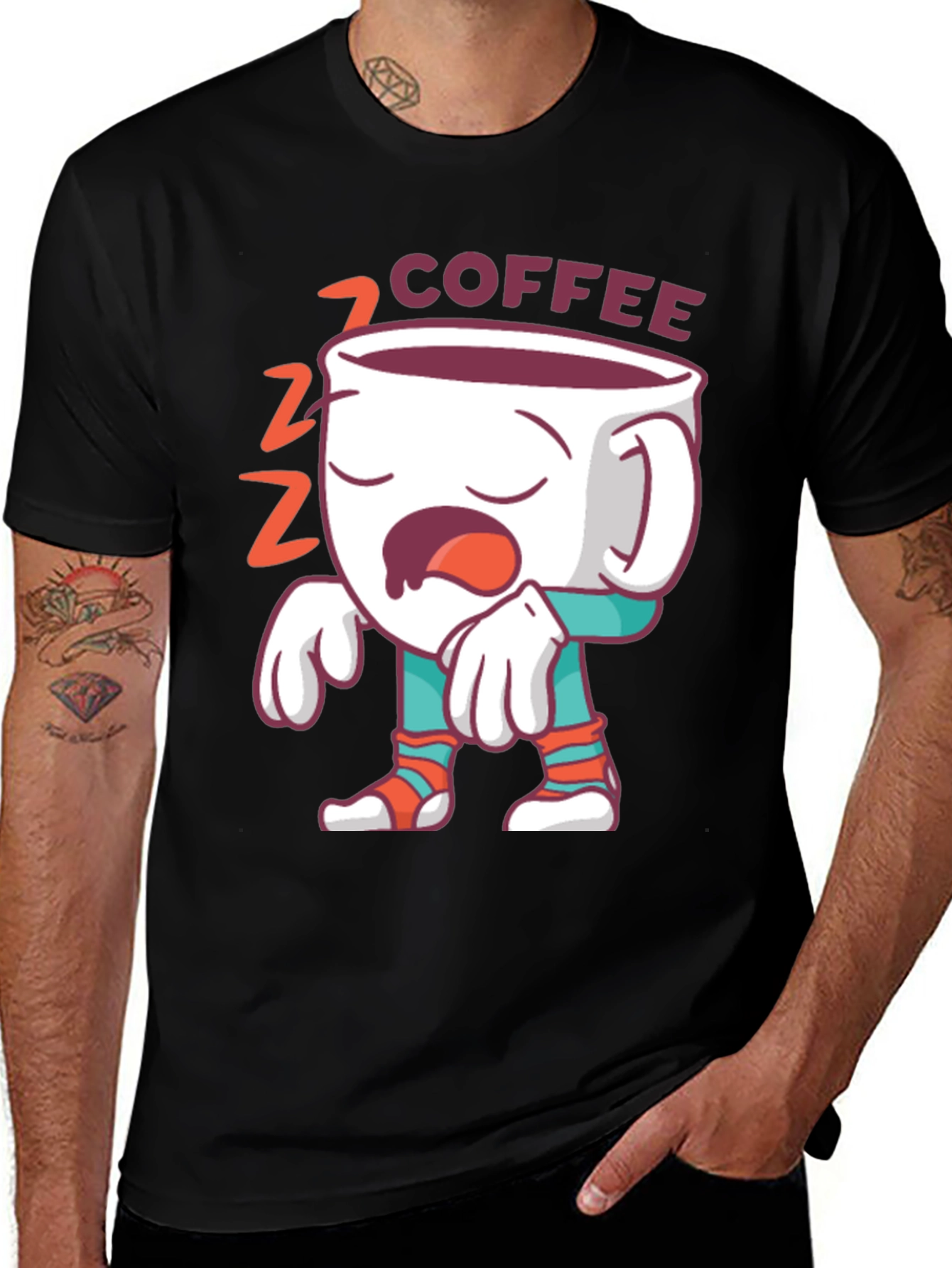 Variant 3 of Funny Coffee Sleepy T-Shirt, Unisex