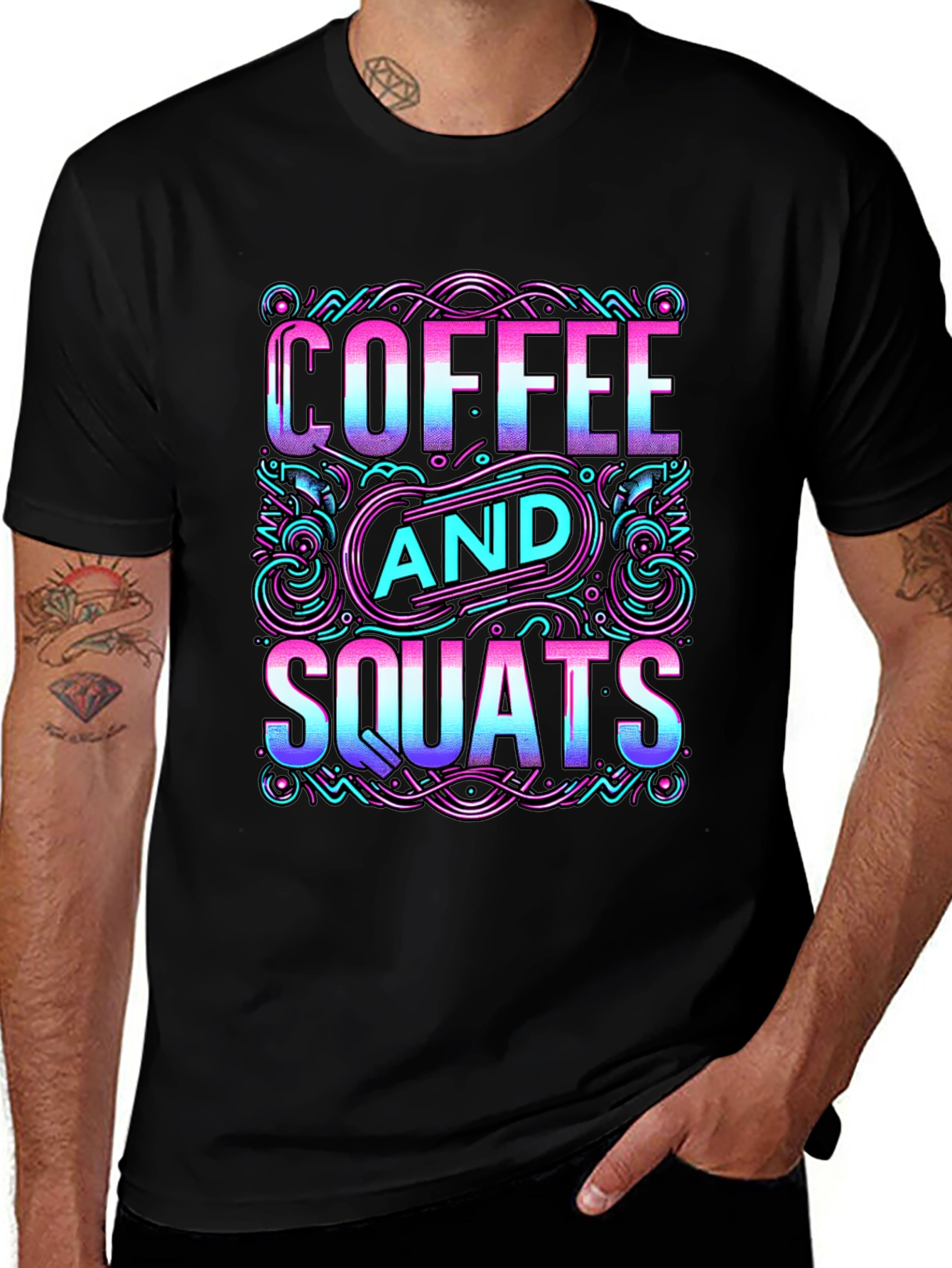 Variant 23 of Coffee and Squats Graphic Tee