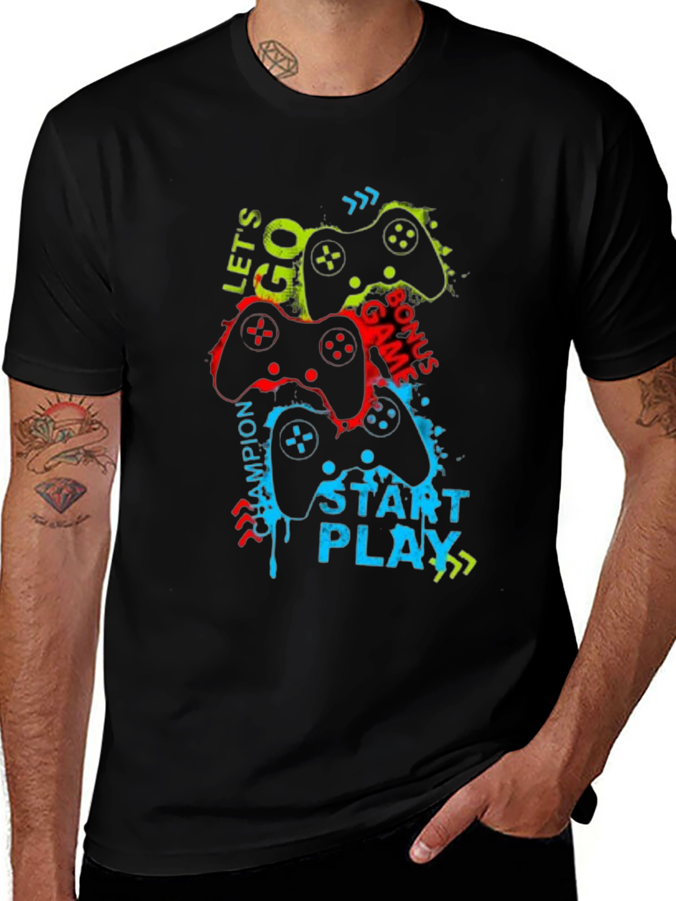 Variant 2 of Gaming T-Shirt - Let's Go Play!
