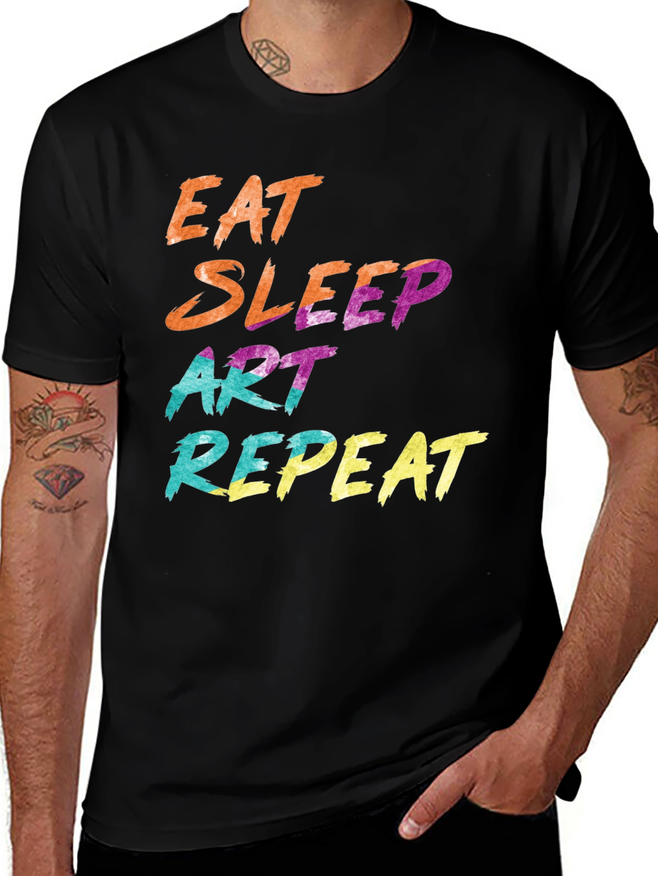 Variant 14 of Eat Sleep Art Repeat Graphic T-Shirt