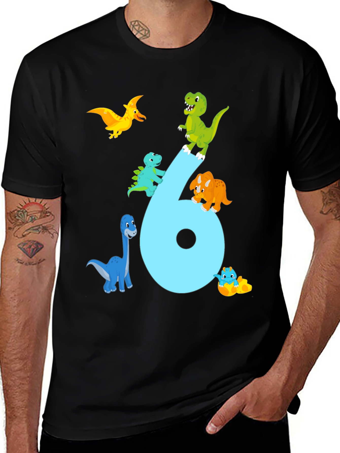 Variant 17 of Dinosaur 6th Birthday T-Shirt