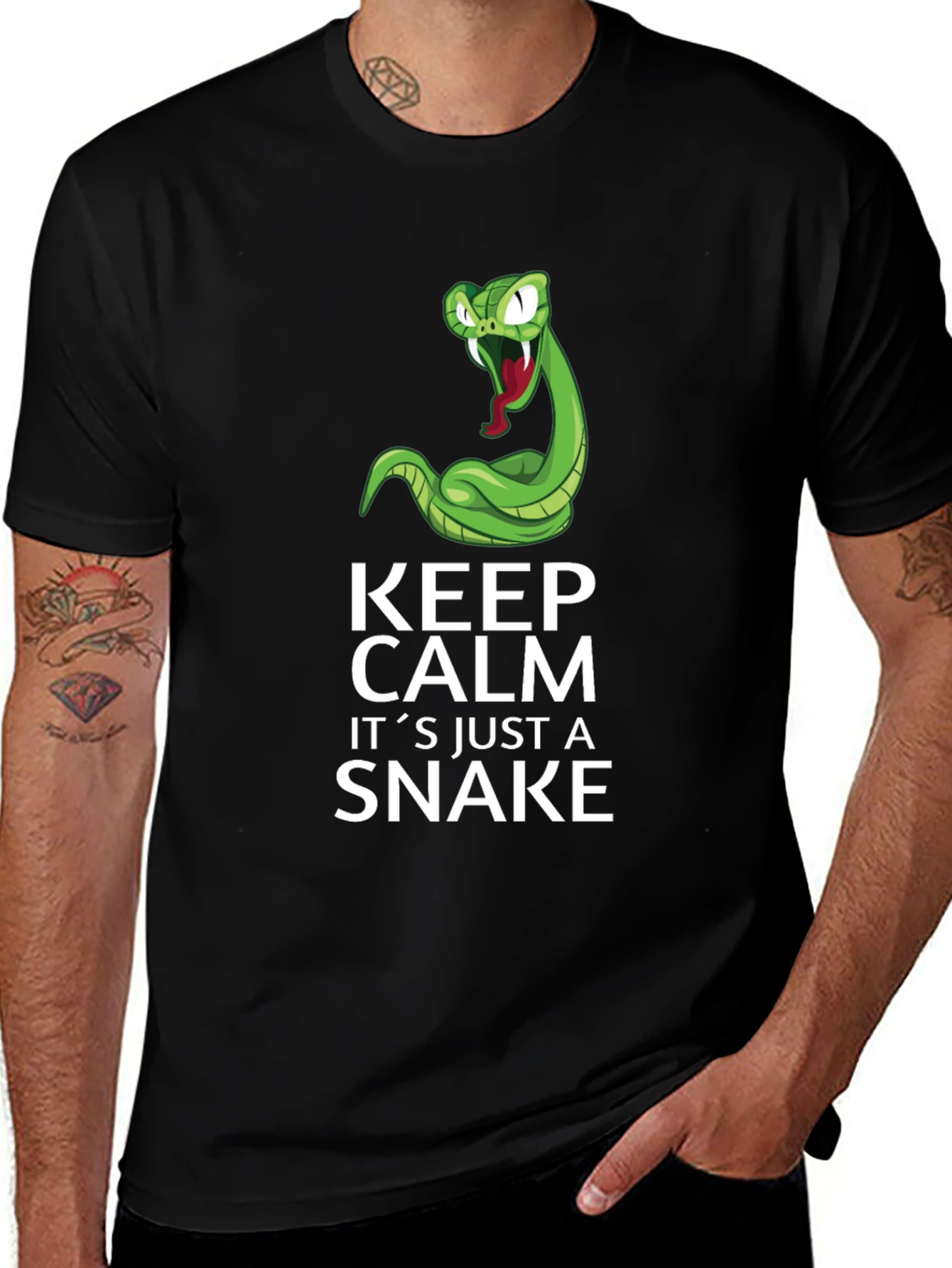 Variant 13 of Keep Calm Snake T-Shirt - Funny Graphic Tee