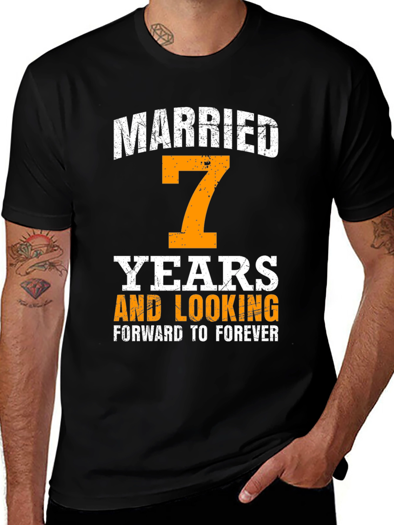 Variant 28 of Married 7 Years Anniversary T-Shirt