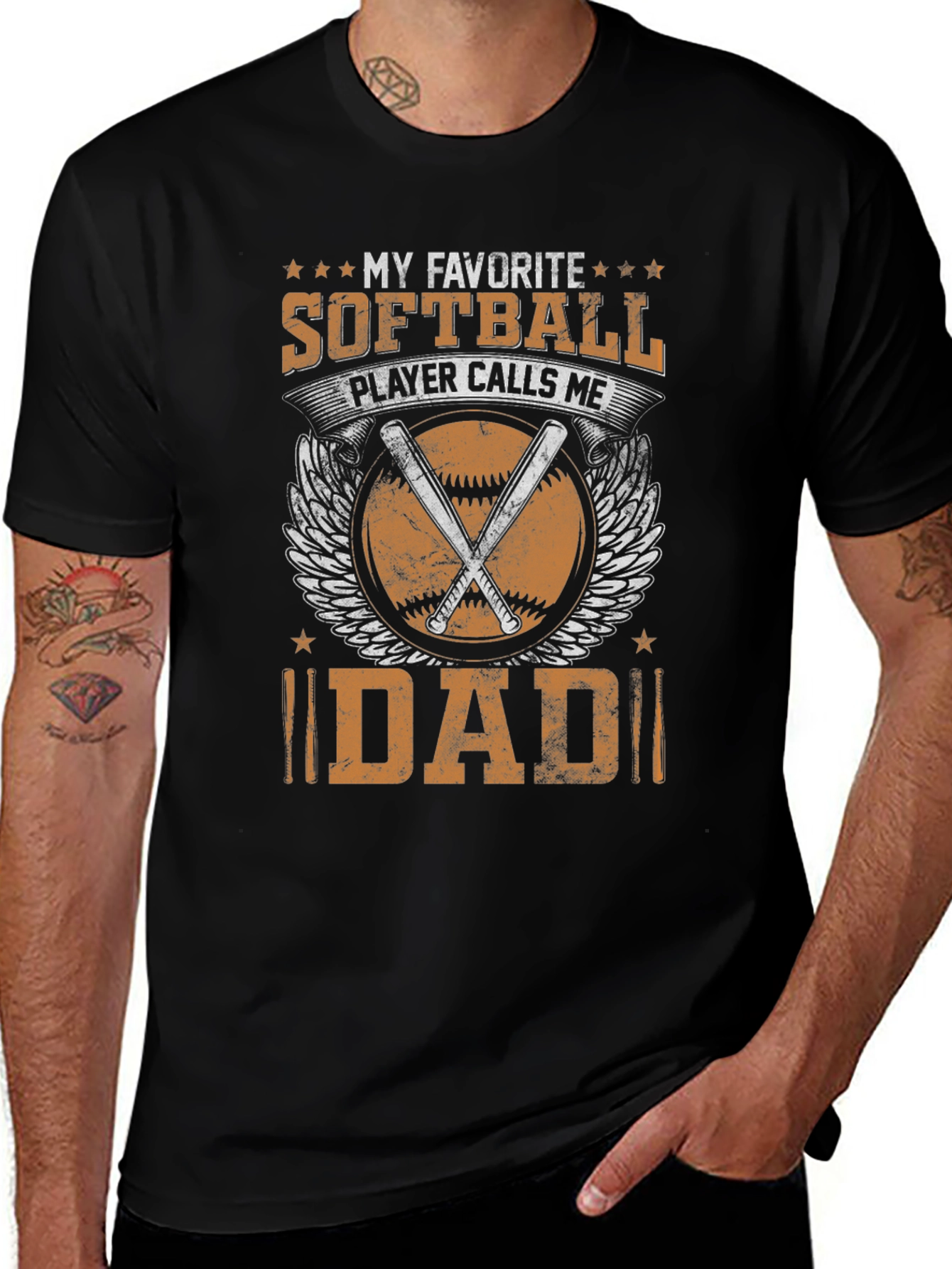 Variant 24 of Softball Dad Graphic T-Shirt