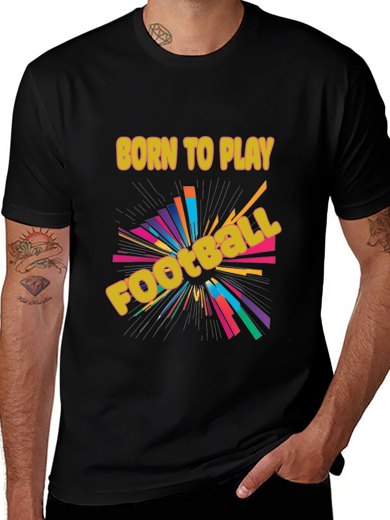 Variant 24 of Born To Play Football Graphic T-Shirt
