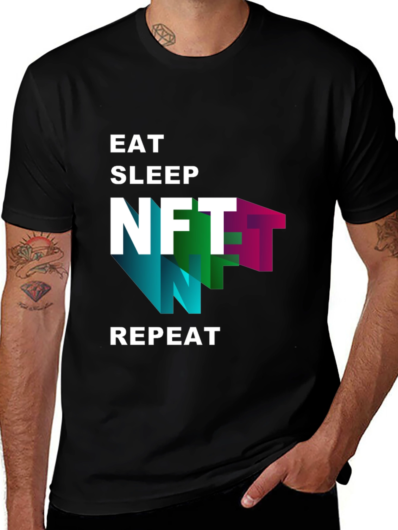 Eat Sleep NFT Repeat Graphic Tee