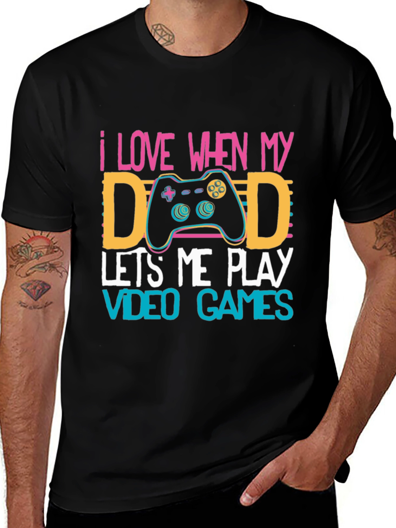 Variant 19 of I Love When My Dad Lets Me Play Video Games T-Shirt