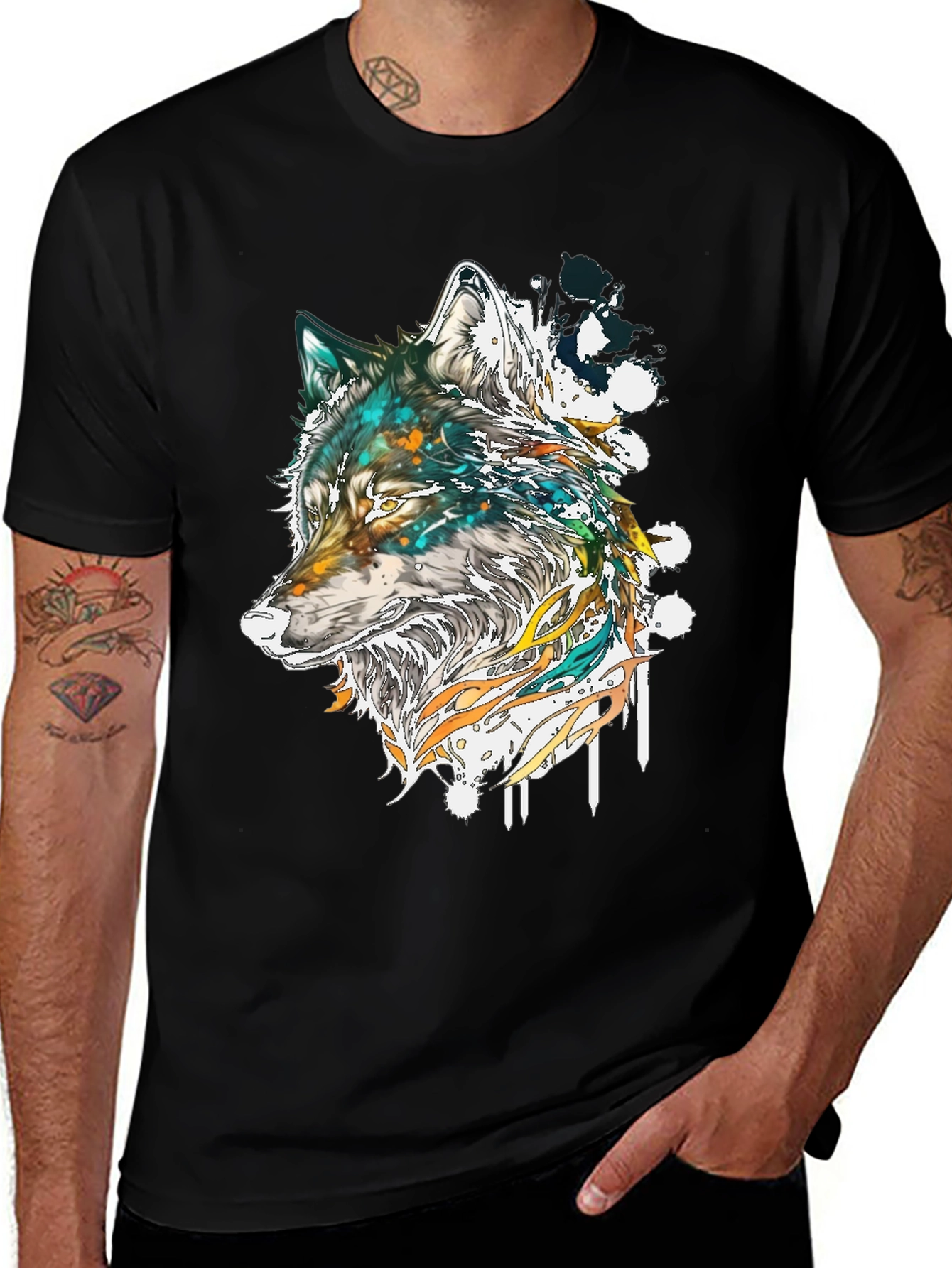 Variant 5 of Wolf Graphic T-Shirt - Artistic Print