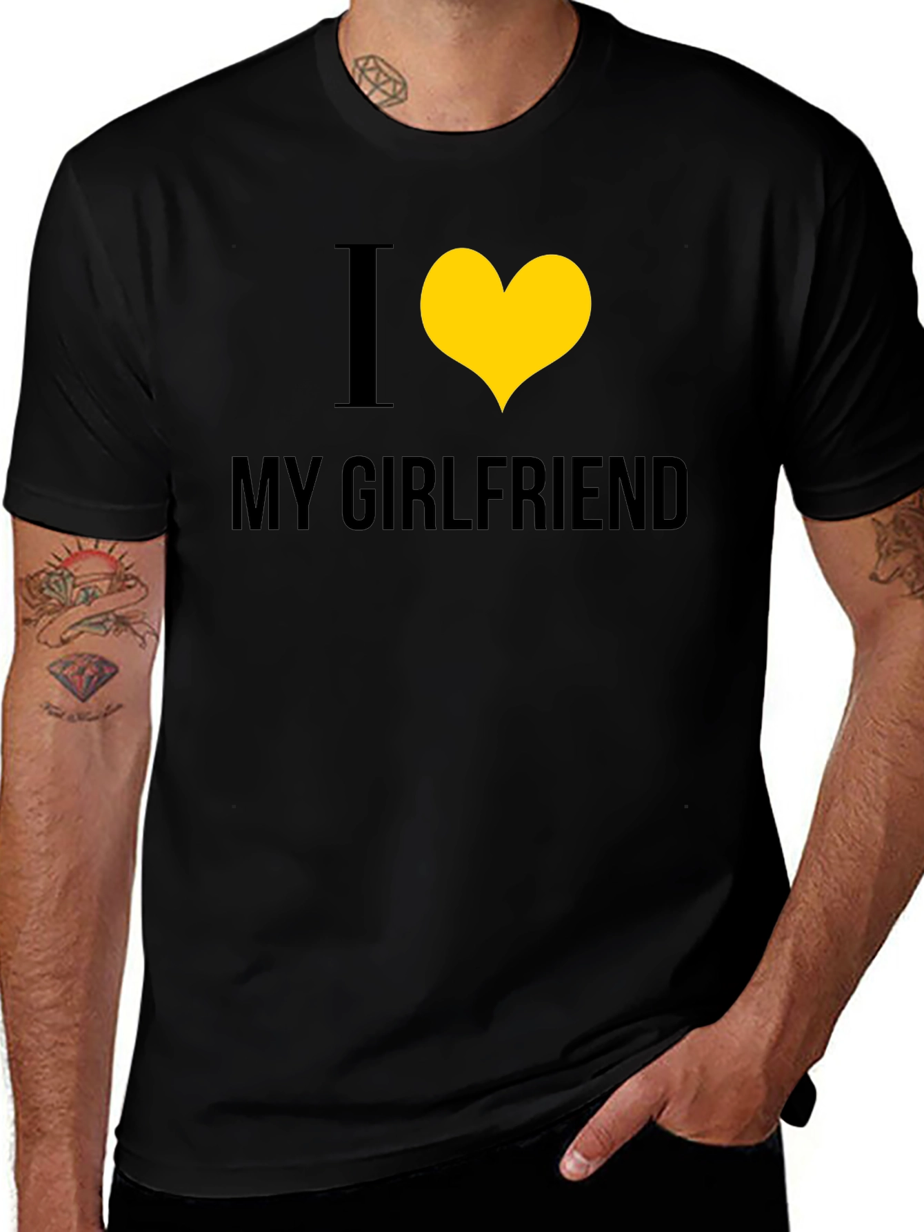 Variant 24 of I Heart My Girlfriend Black Tee