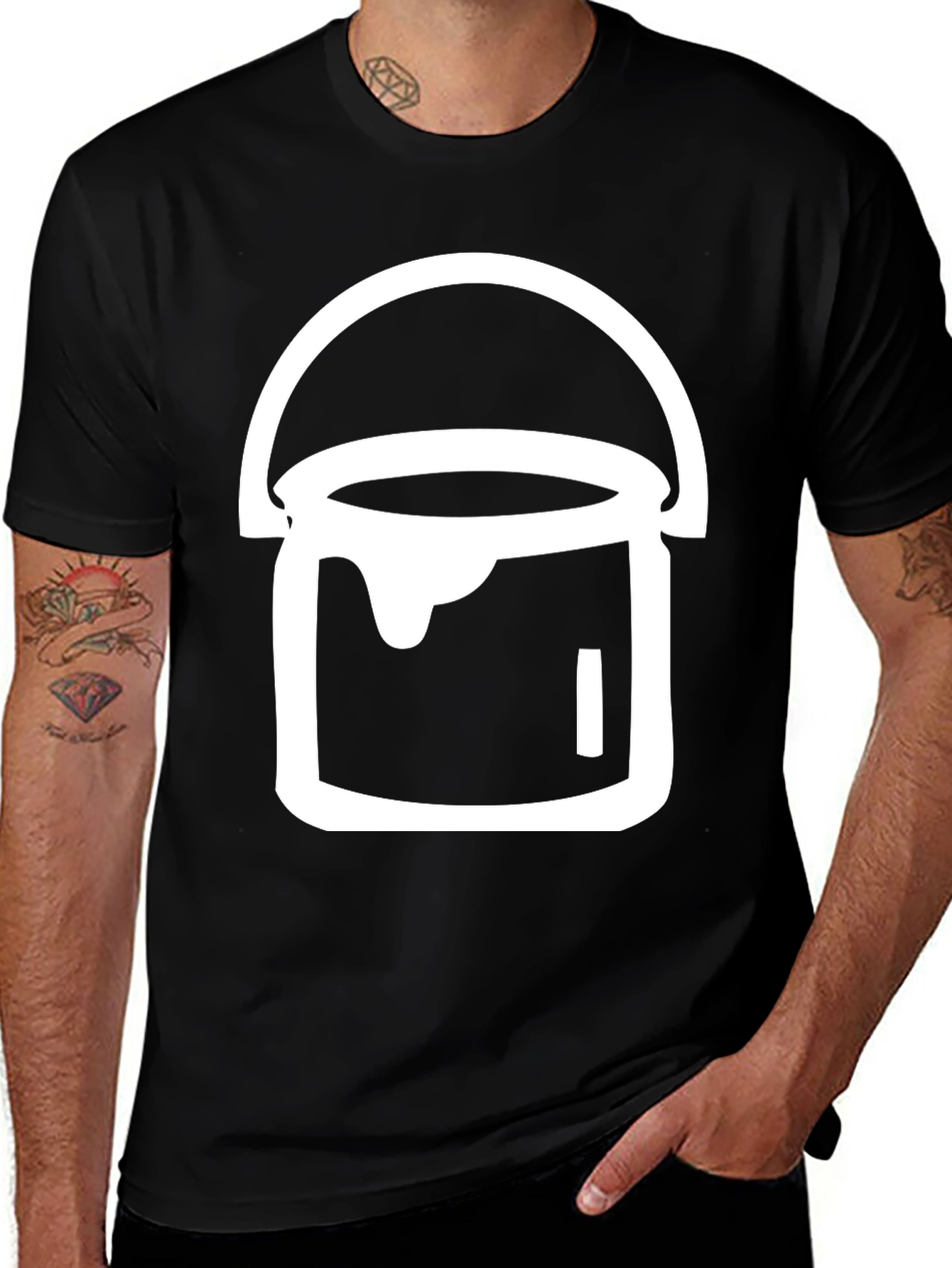 Paint Bucket Graphic Tee - Black