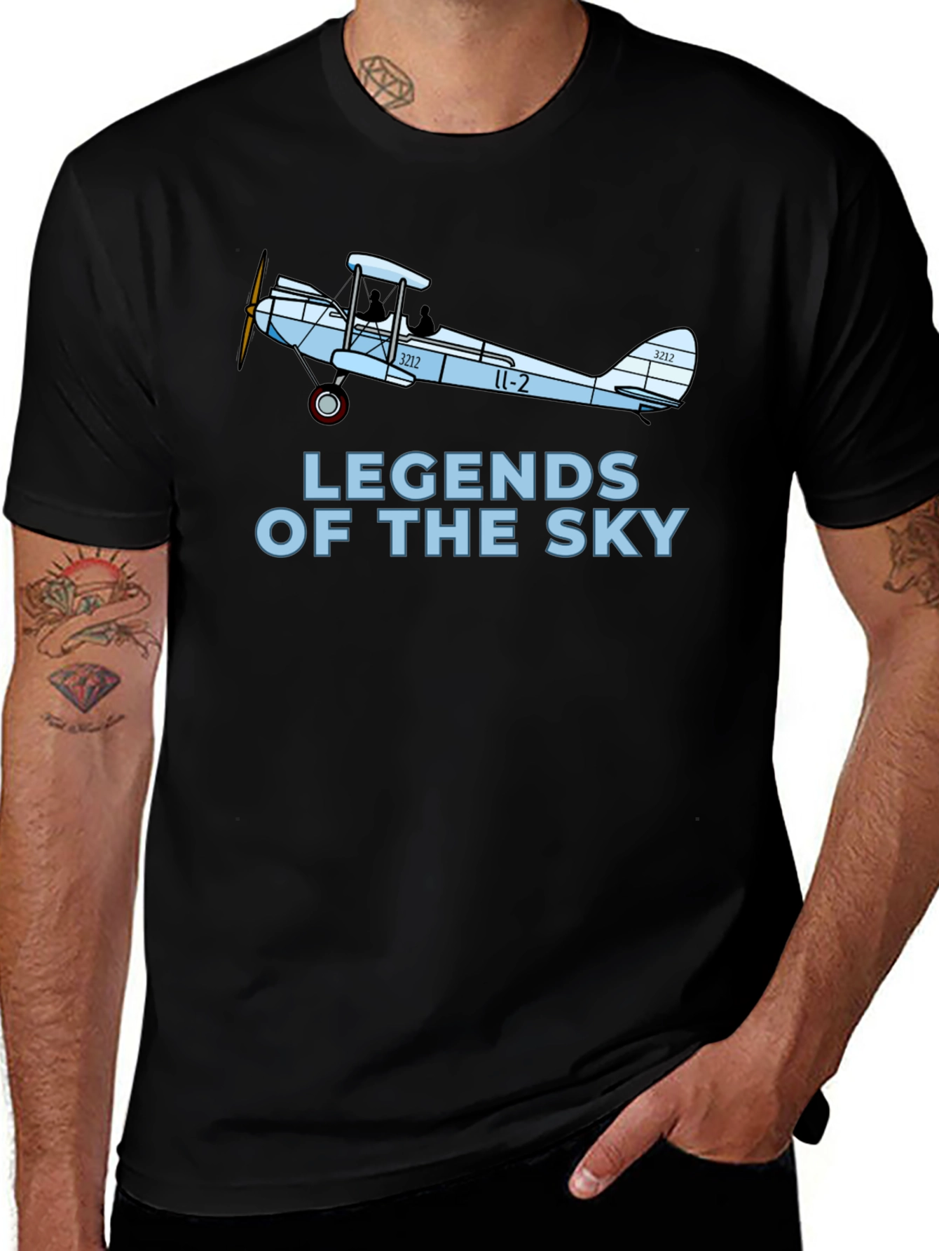 Variant 11 of Legends of the Sky Biplane T-Shirt