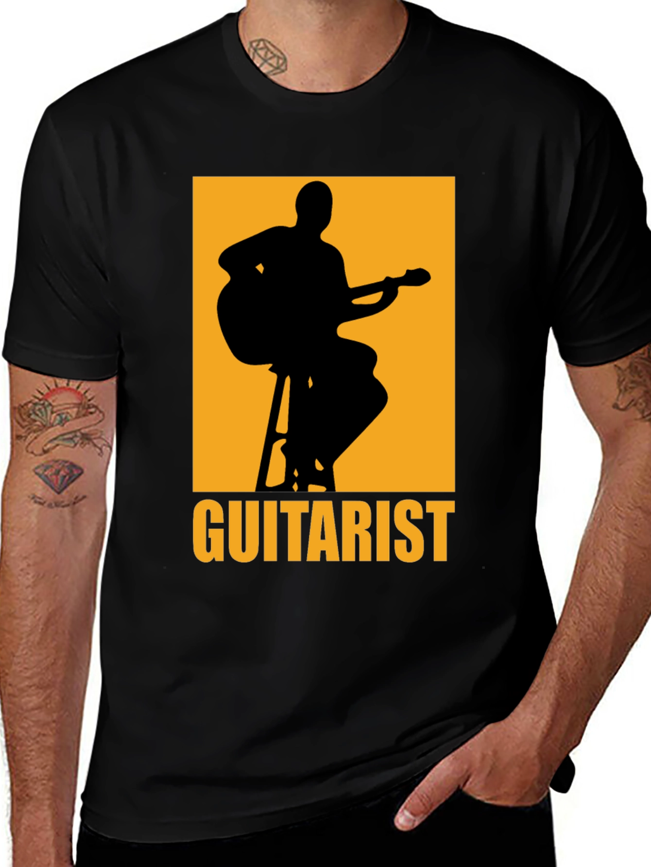 Variant 22 of Guitarist Silhouette Graphic T-Shirt