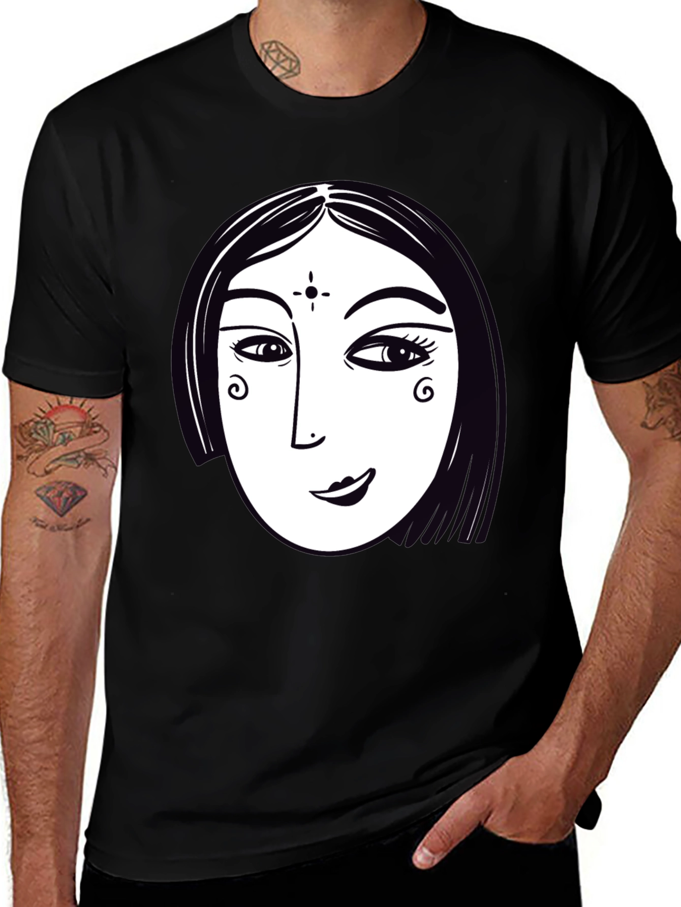Variant 21 of Abstract Woman's Face Graphic T-Shirt