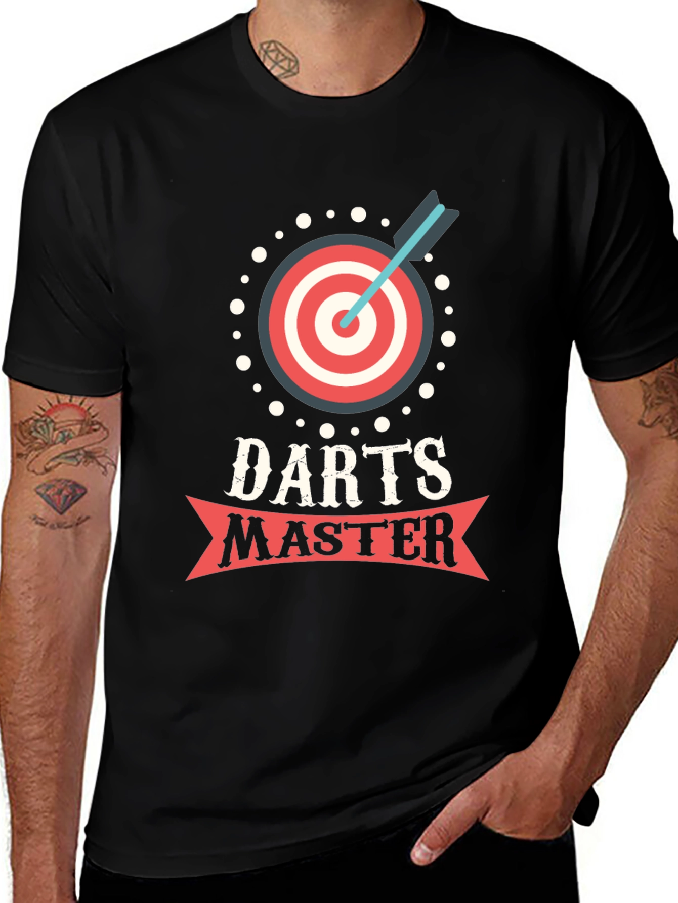 Black Darts Master Black T-Shirt - Game On! main image